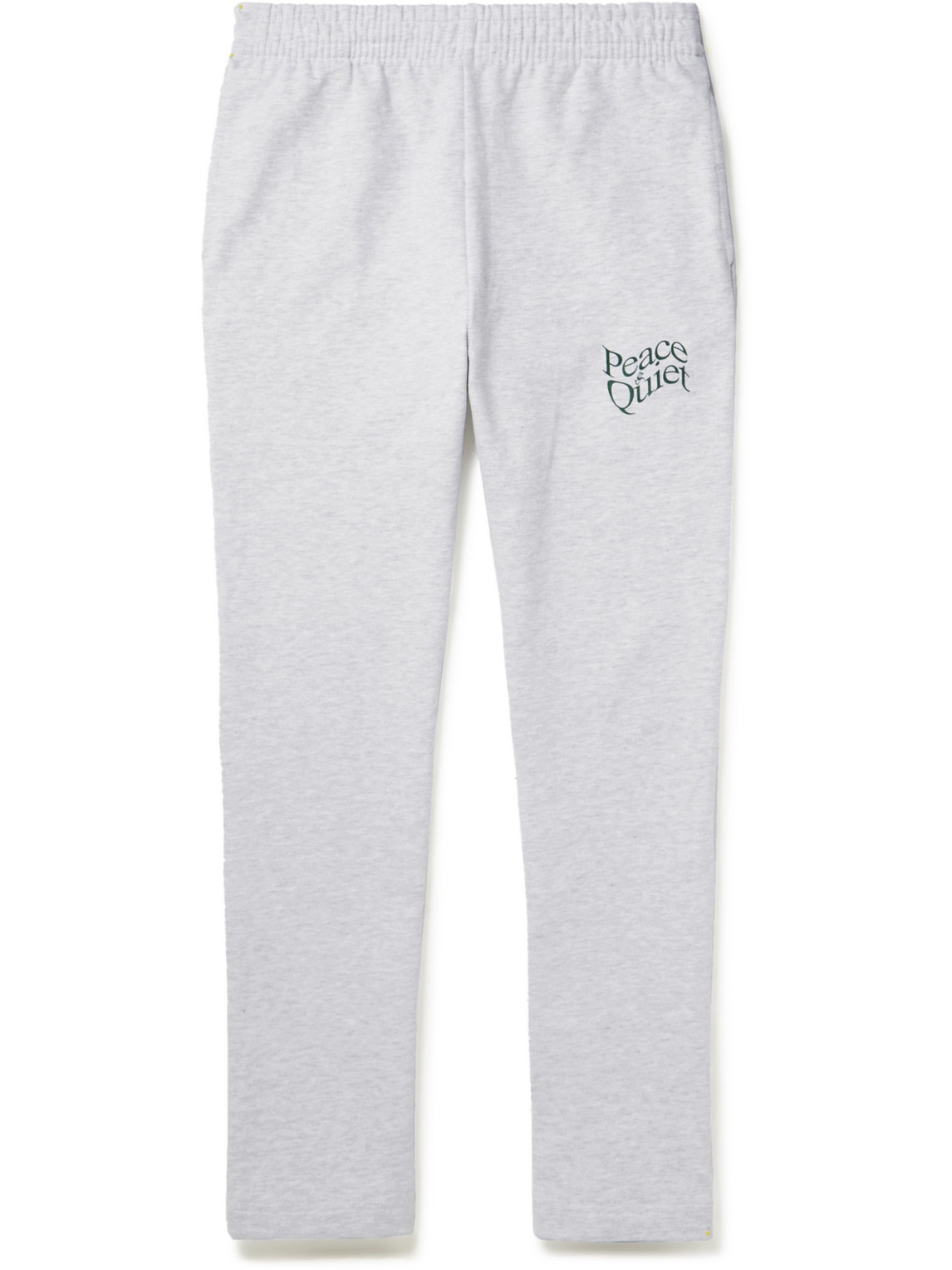 MUSEUM OF PEACE AND QUIET TAPERED LOGO-PRINT COTTON-JERSEY SWEATtrousers