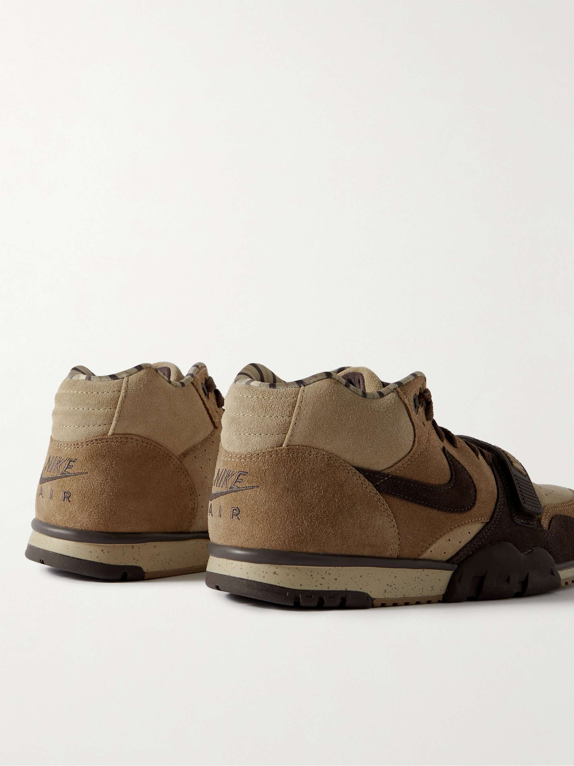 NIKE Air Trainer 1 Leather-Trimmed Suede Sneakers for Men | MR PORTER