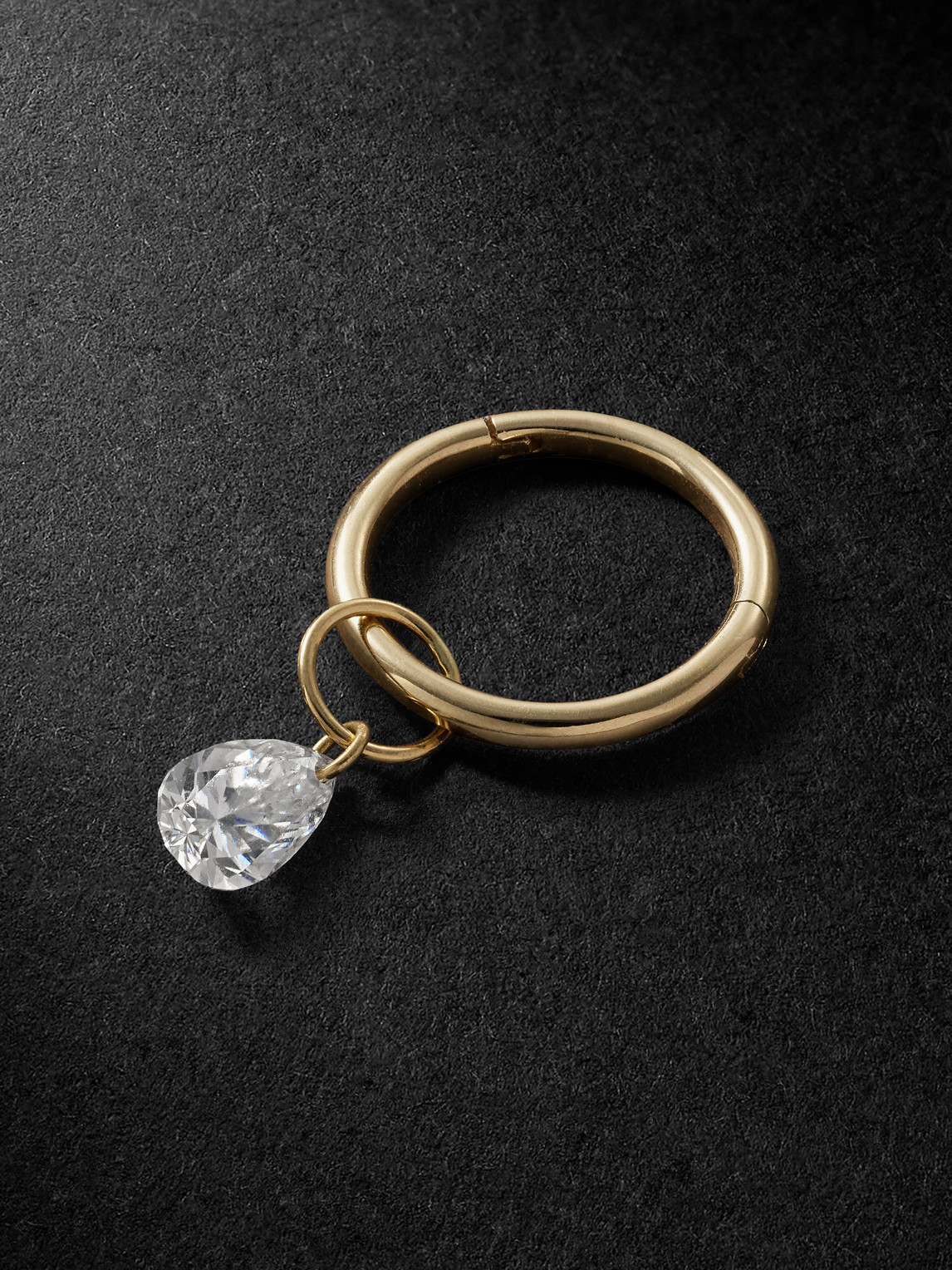 Shop Maria Tash Pear Floating 6mm Gold Diamond Pendant