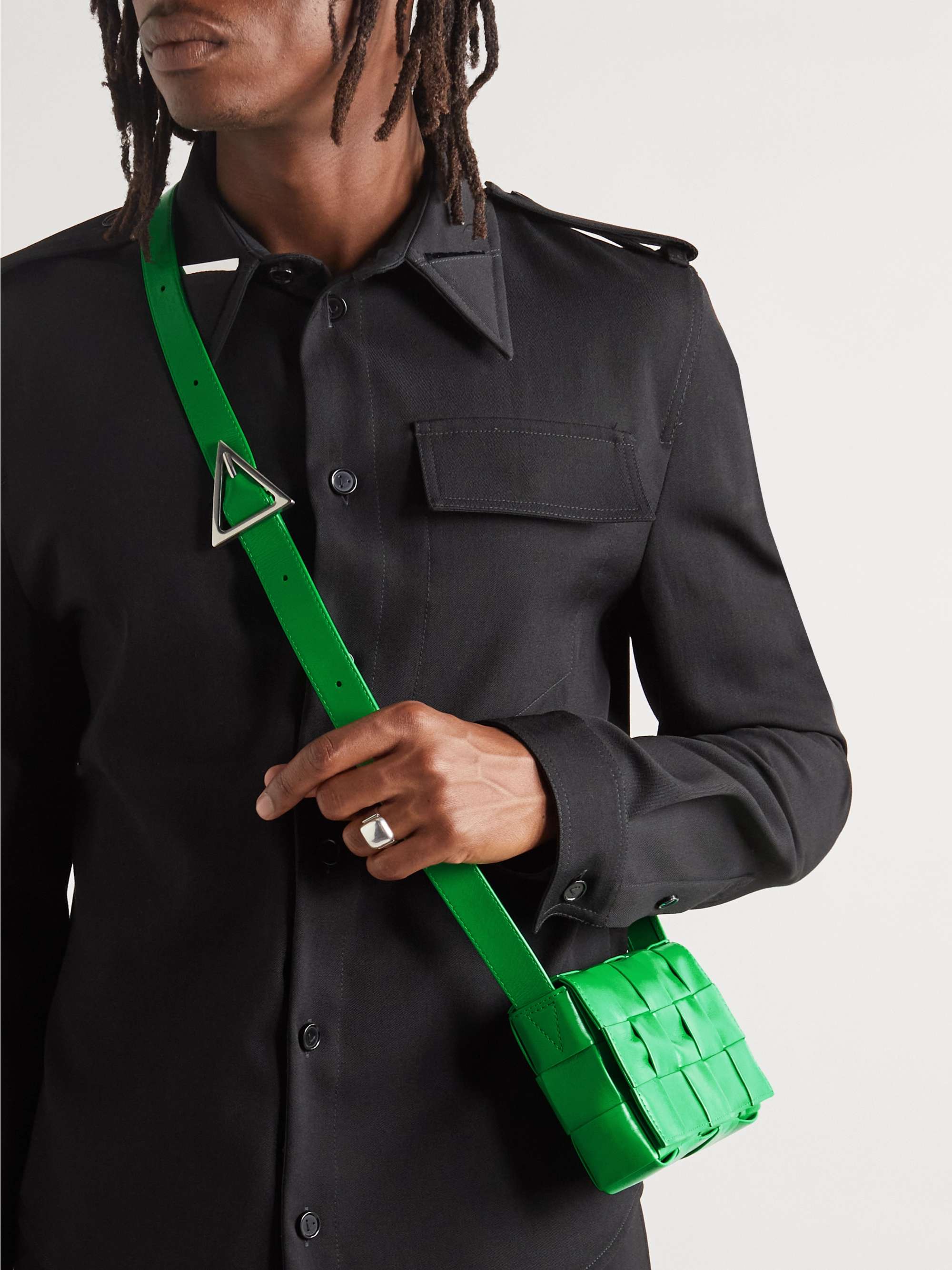 BOTTEGA VENETA Cassette Mini Intrecciato Leather Messenger Bag for Men | MR  PORTER