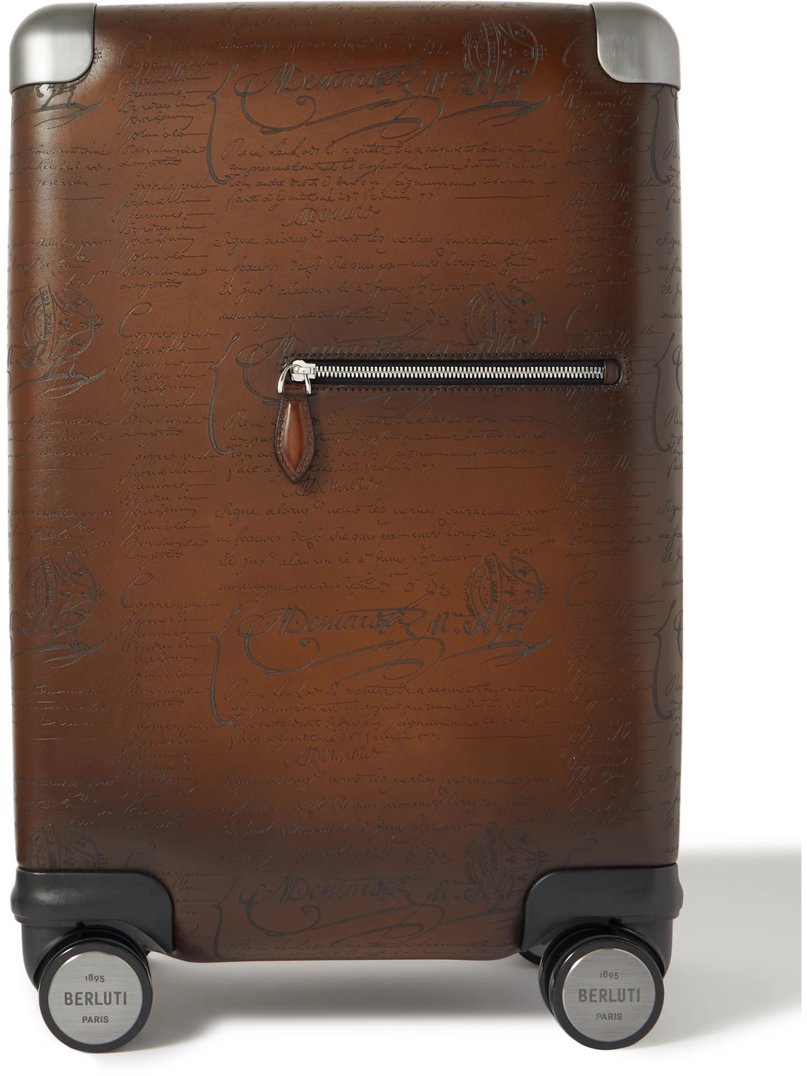 Berluti Formula 1005 Scritto Venezia Leather Suitcase In Brown