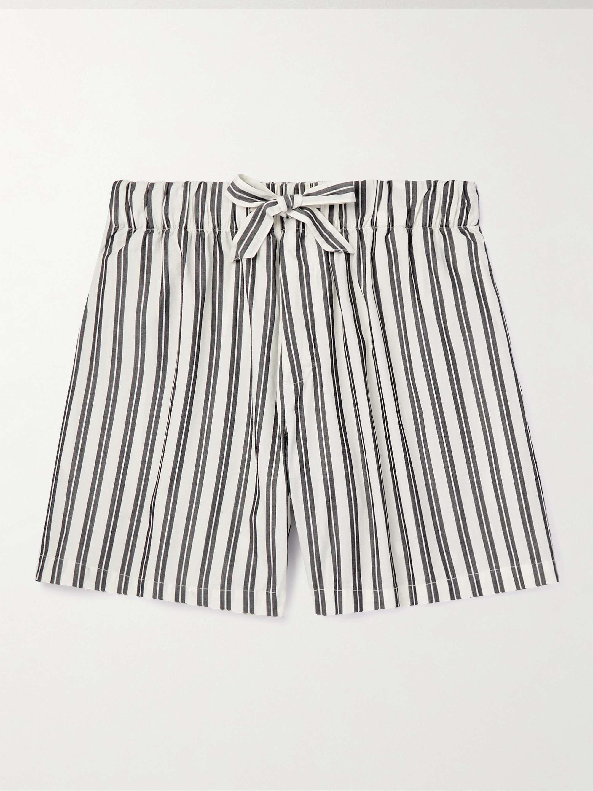 TEKLA Striped Organic Cotton-Poplin Pyjama Shorts | MR PORTER