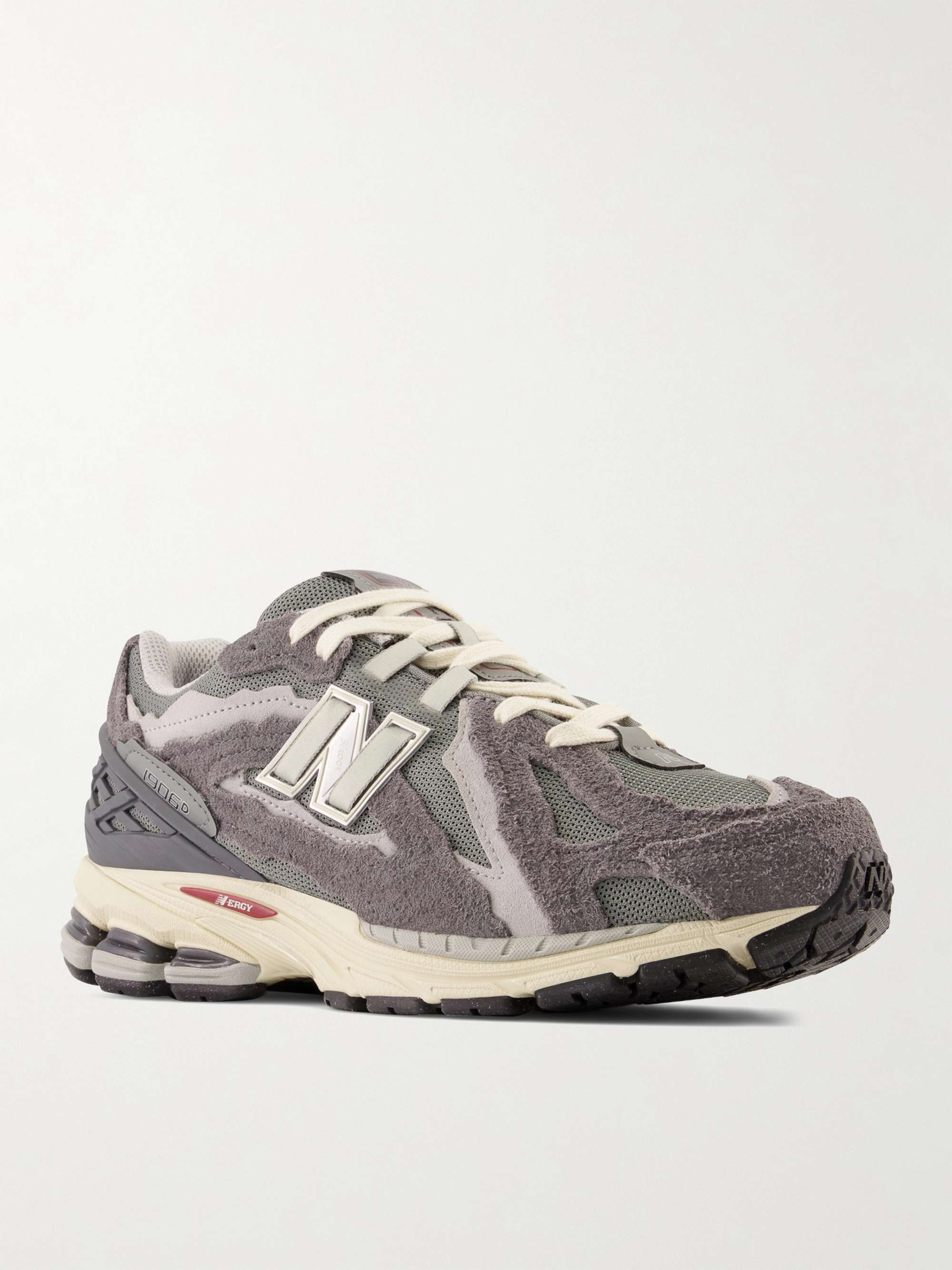 Gray 1906 Protection Pack Brushed-Suede and Mesh Sneakers | NEW BALANCE |  MR PORTER