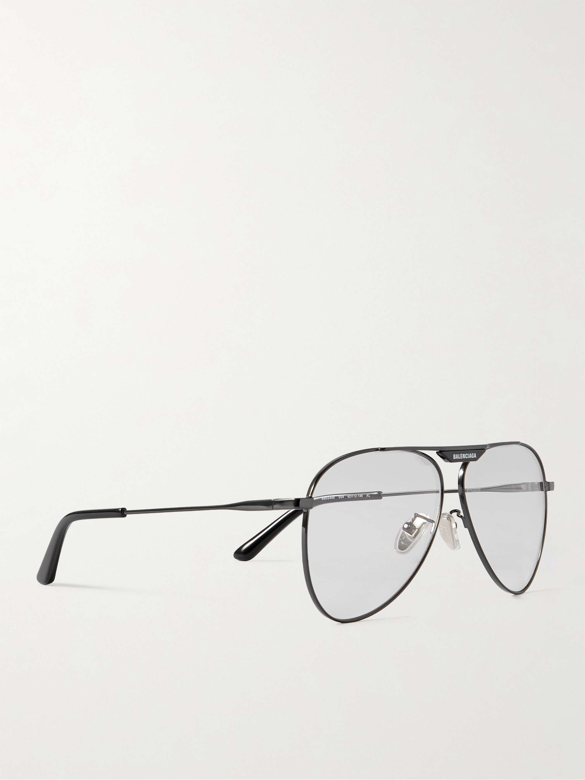Gray Aviator-Style Metal Sunglasses | BALENCIAGA EYEWEAR | MR PORTER