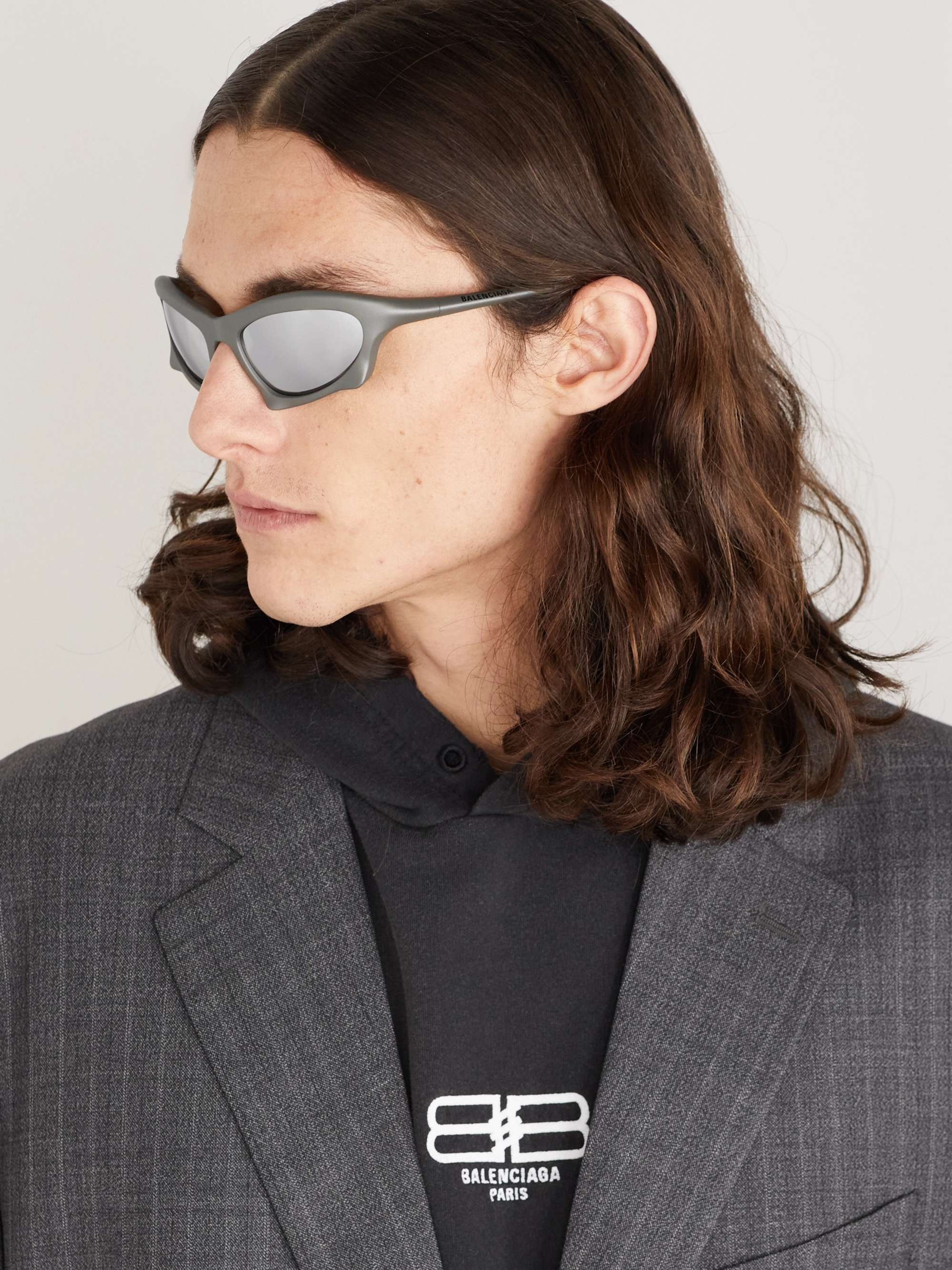 Gray BAT D-Frame Acetate Sunglasses | BALENCIAGA EYEWEAR | MR PORTER