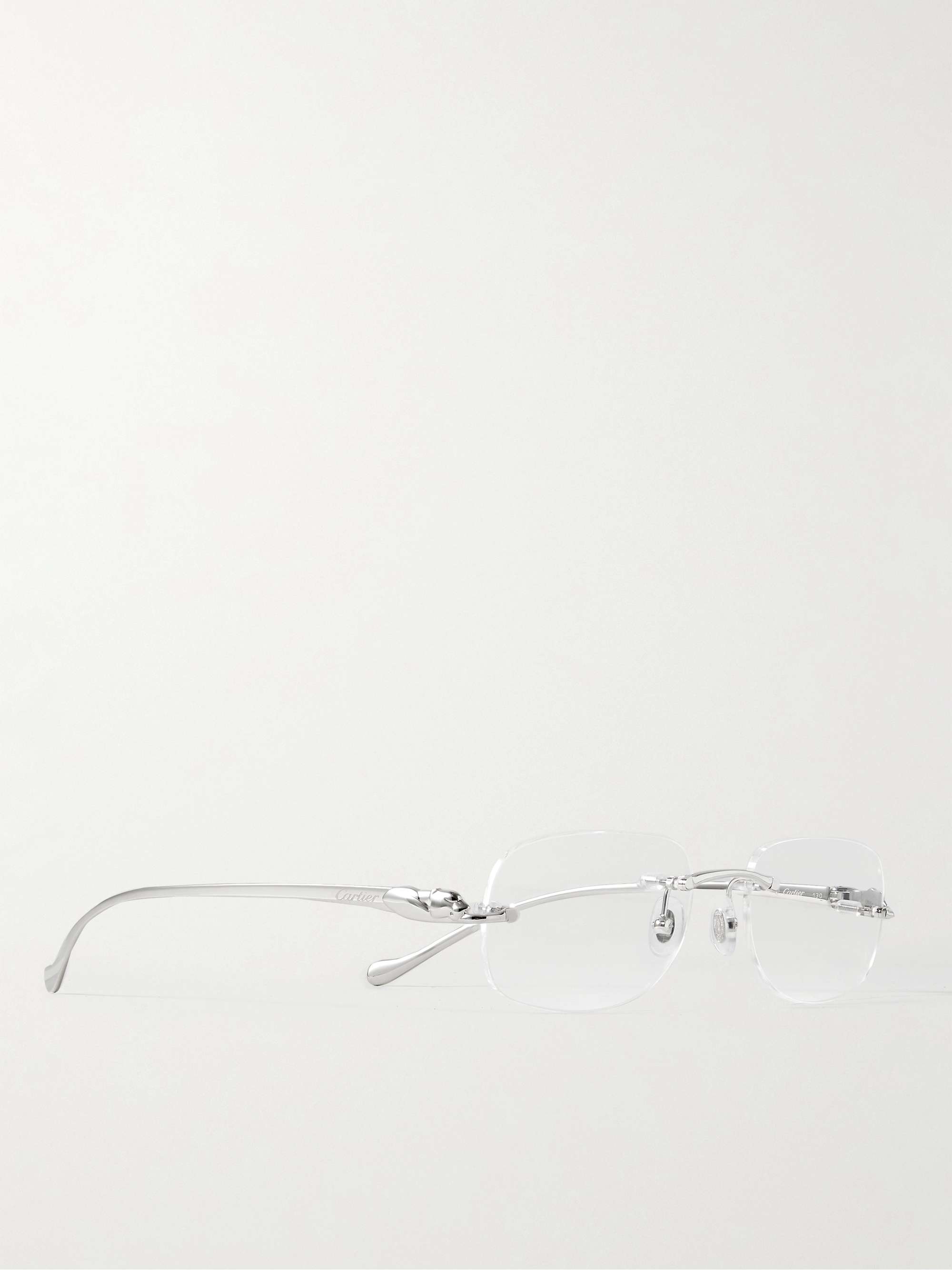 CARTIER EYEWEAR Frameless Silver-Tone Optical Glasses for Men | MR PORTER