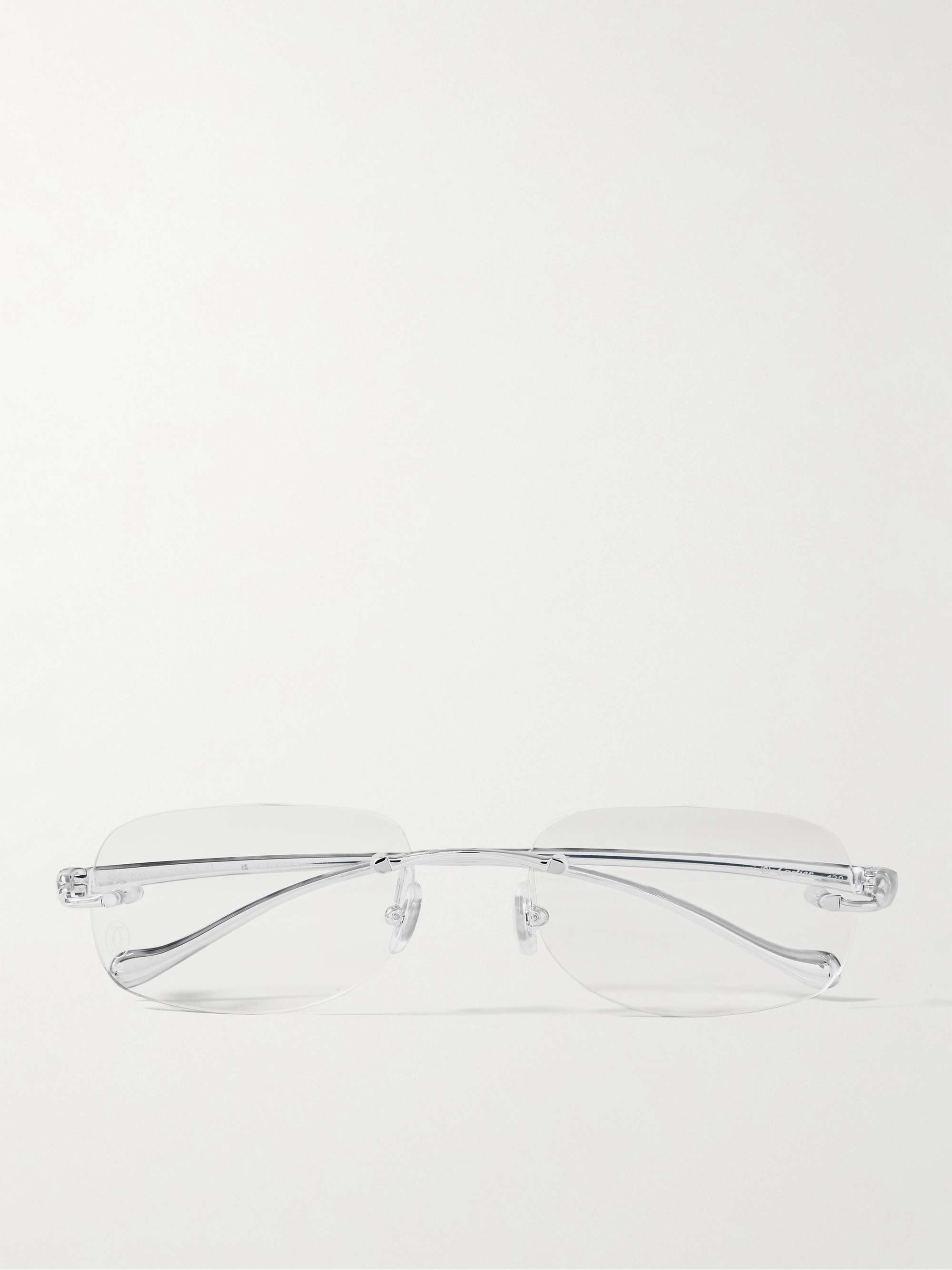 CARTIER EYEWEAR Frameless Silver-Tone Optical Glasses for Men | MR PORTER