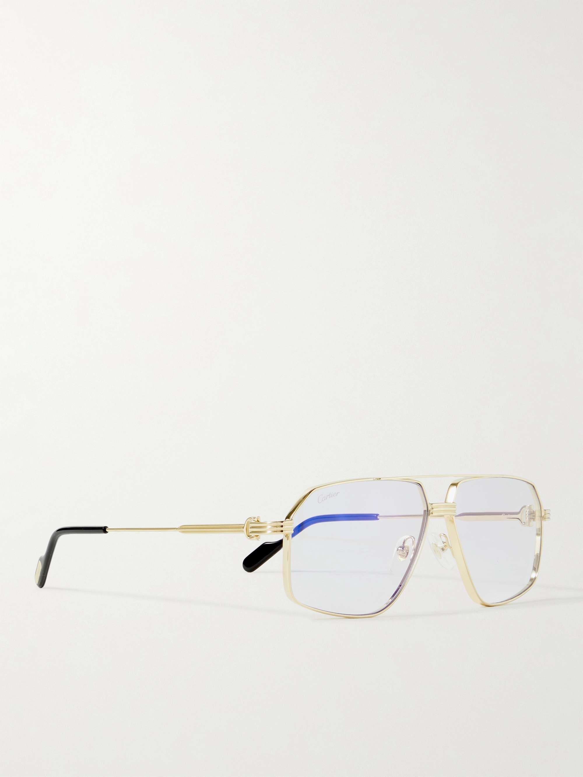 CARTIER EYEWEAR Aviator-Style Gold-Tone Titanium Optical Glasses for Men |  MR PORTER