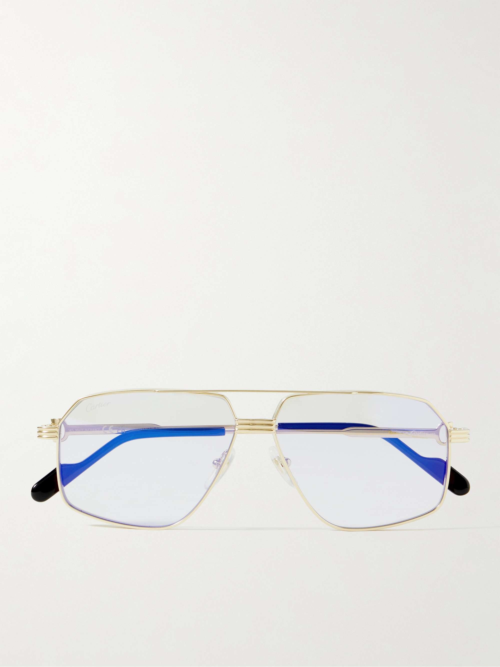 CARTIER EYEWEAR Aviator-Style Gold-Tone Titanium Optical Glasses for Men |  MR PORTER