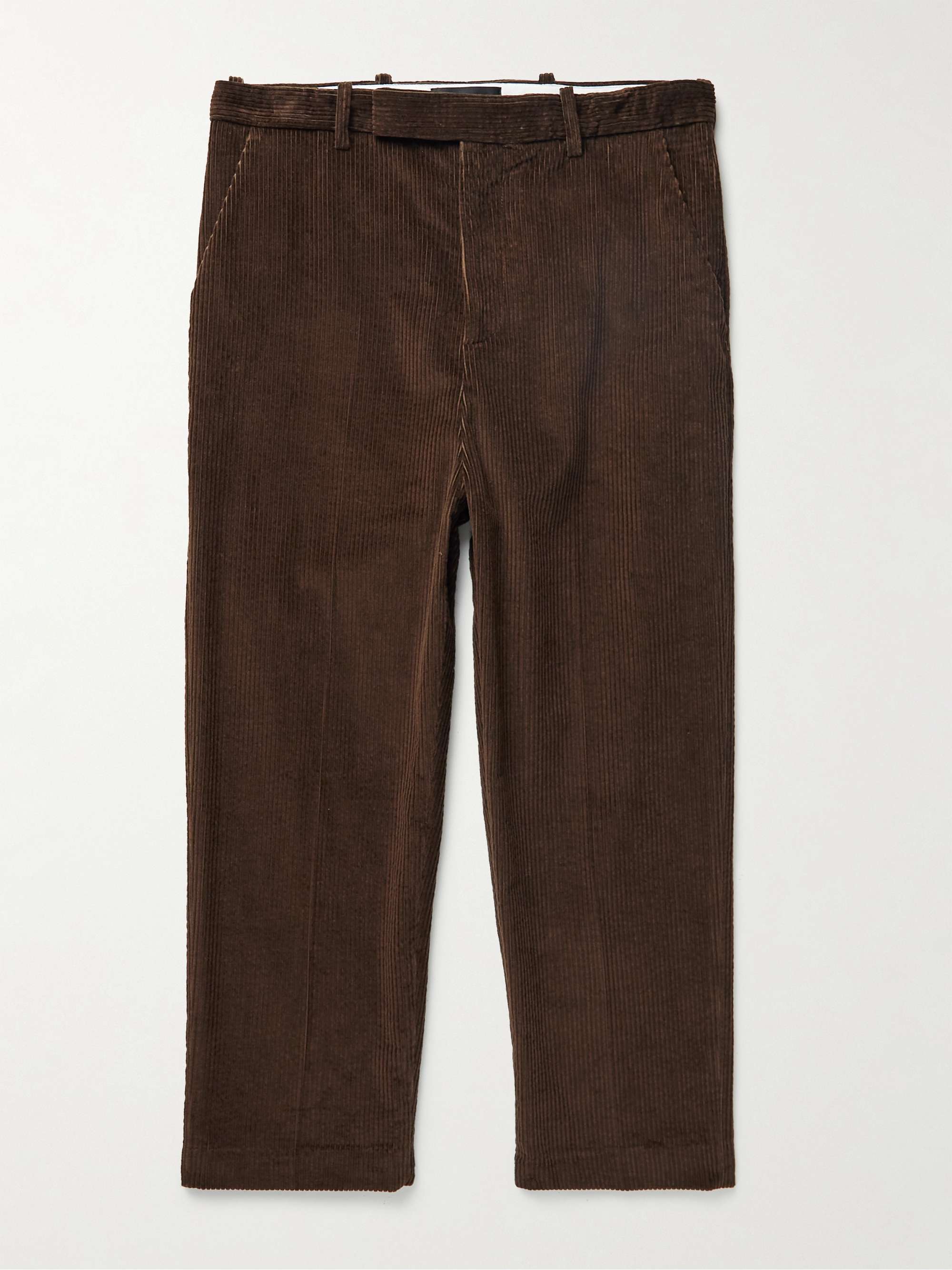 NILI LOTAN Cropped cotton-blend twill tapered pants