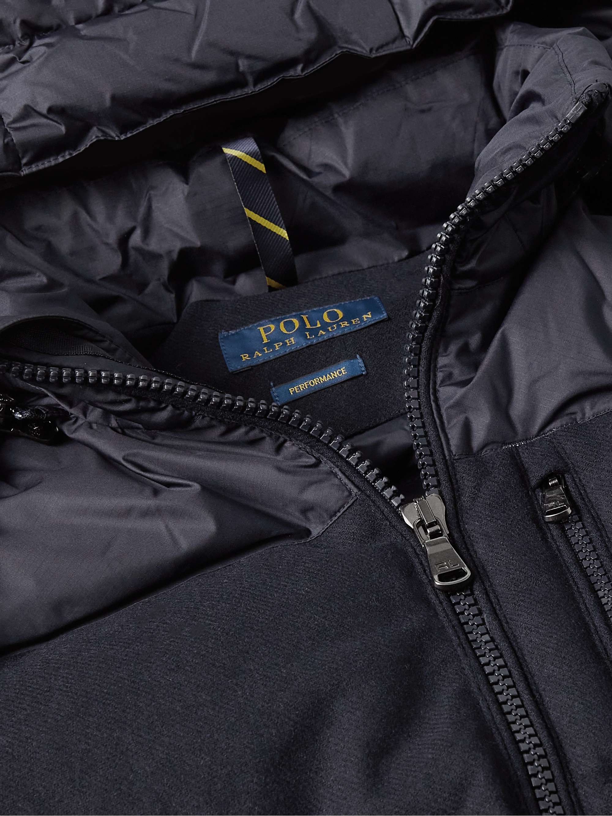 POLO RALPH LAUREN Quilted Wool-Blend Twill and Ripstop Down Hooded Jacket |  MR PORTER