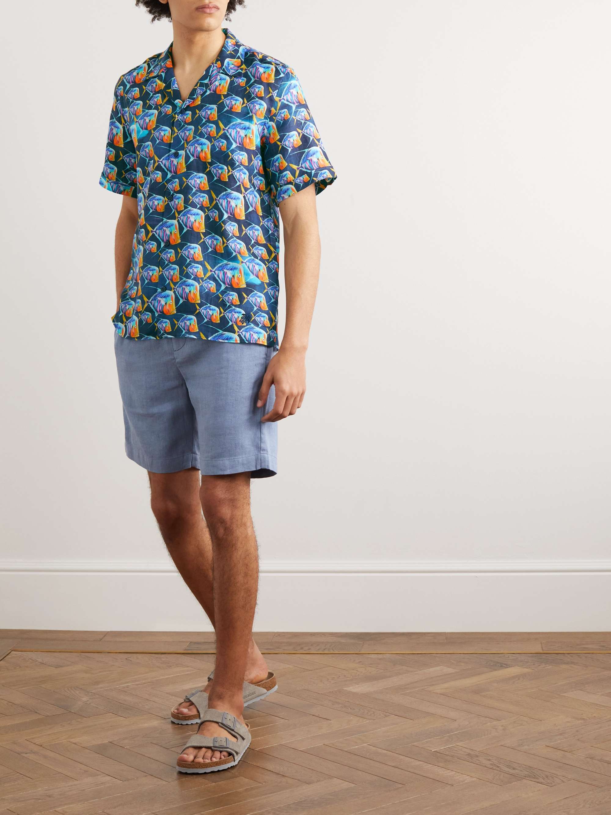 VILEBREQUIN Charli Camp-Collar Printed Linen Shirt | MR PORTER