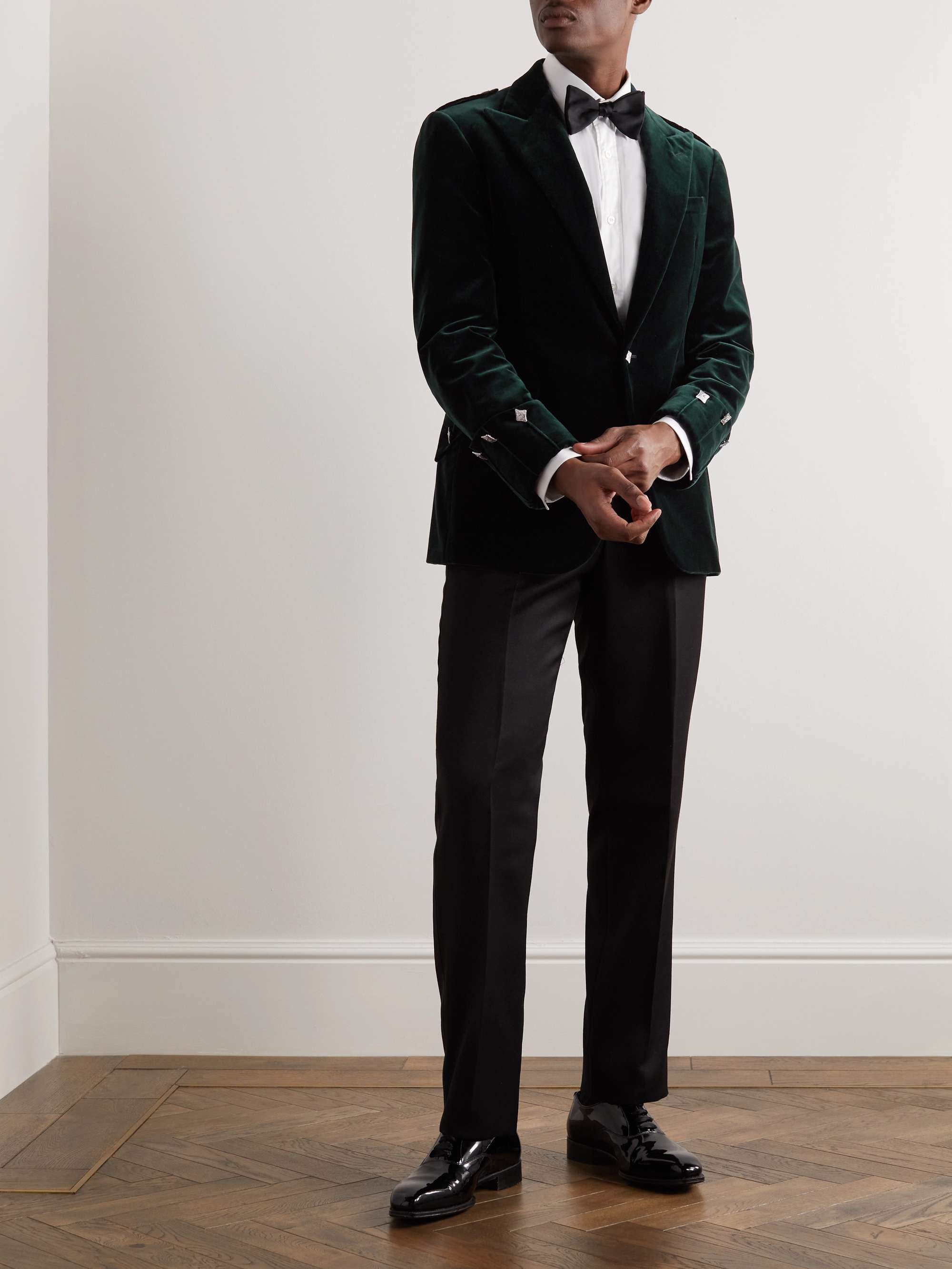 Green Scottish Cotton-Velvet Tuxedo Jacket | RALPH LAUREN PURPLE LABEL | MR  PORTER