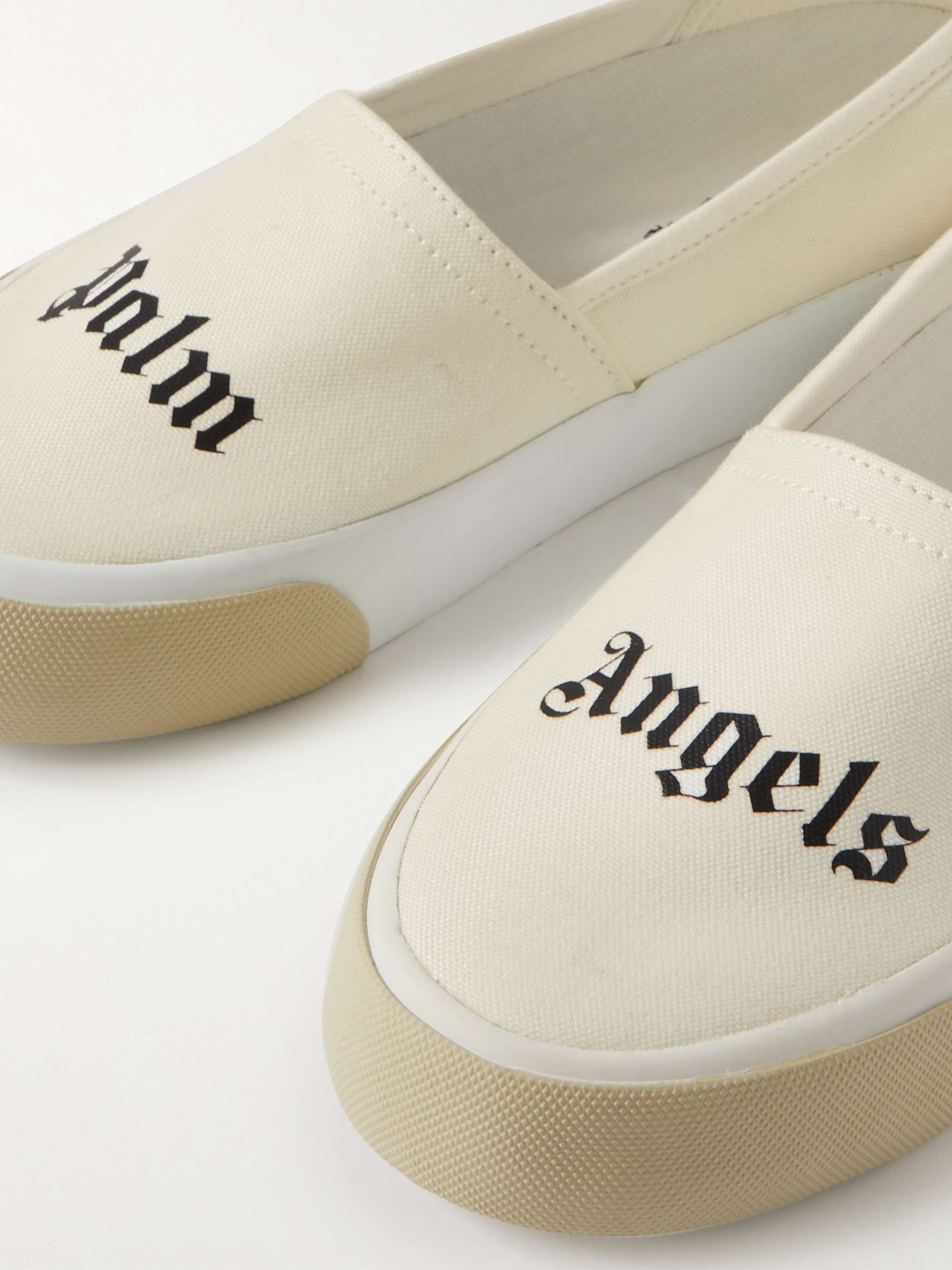 Sneakers slip-on in tela di cotone con logo stampato PALM ANGELS da uomo |  MR PORTER