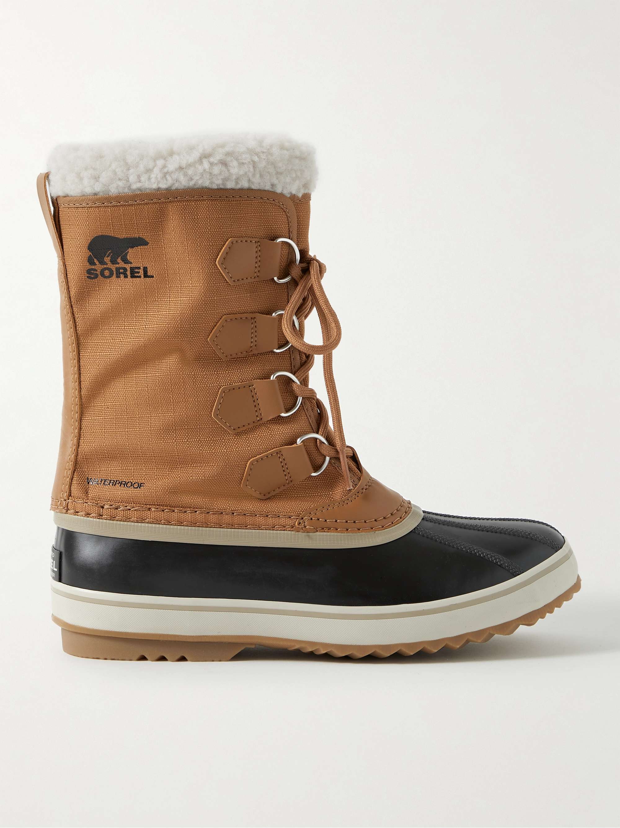 SOREL 1964 Pac™ Faux Shearling-Trimmed Nylon-Ripstop and Rubber Snow Boots  | MR PORTER