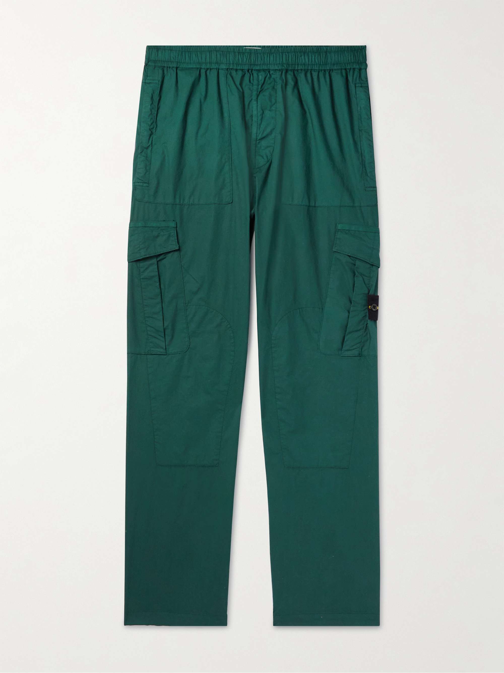 STONE ISLAND Straight-Leg Logo-Appliquéd Stretch Cotton-Canvas Trousers for  Men | MR PORTER