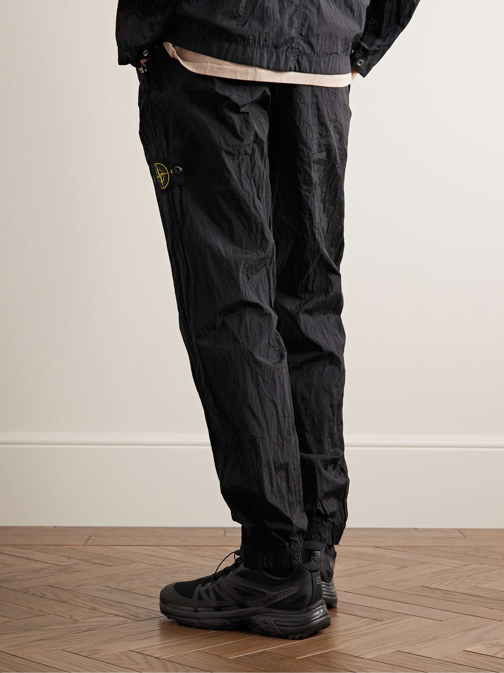 STONE ISLAND Slim-Fit Tapered Logo-Appliquéd ECONYL® Trousers | MR PORTER