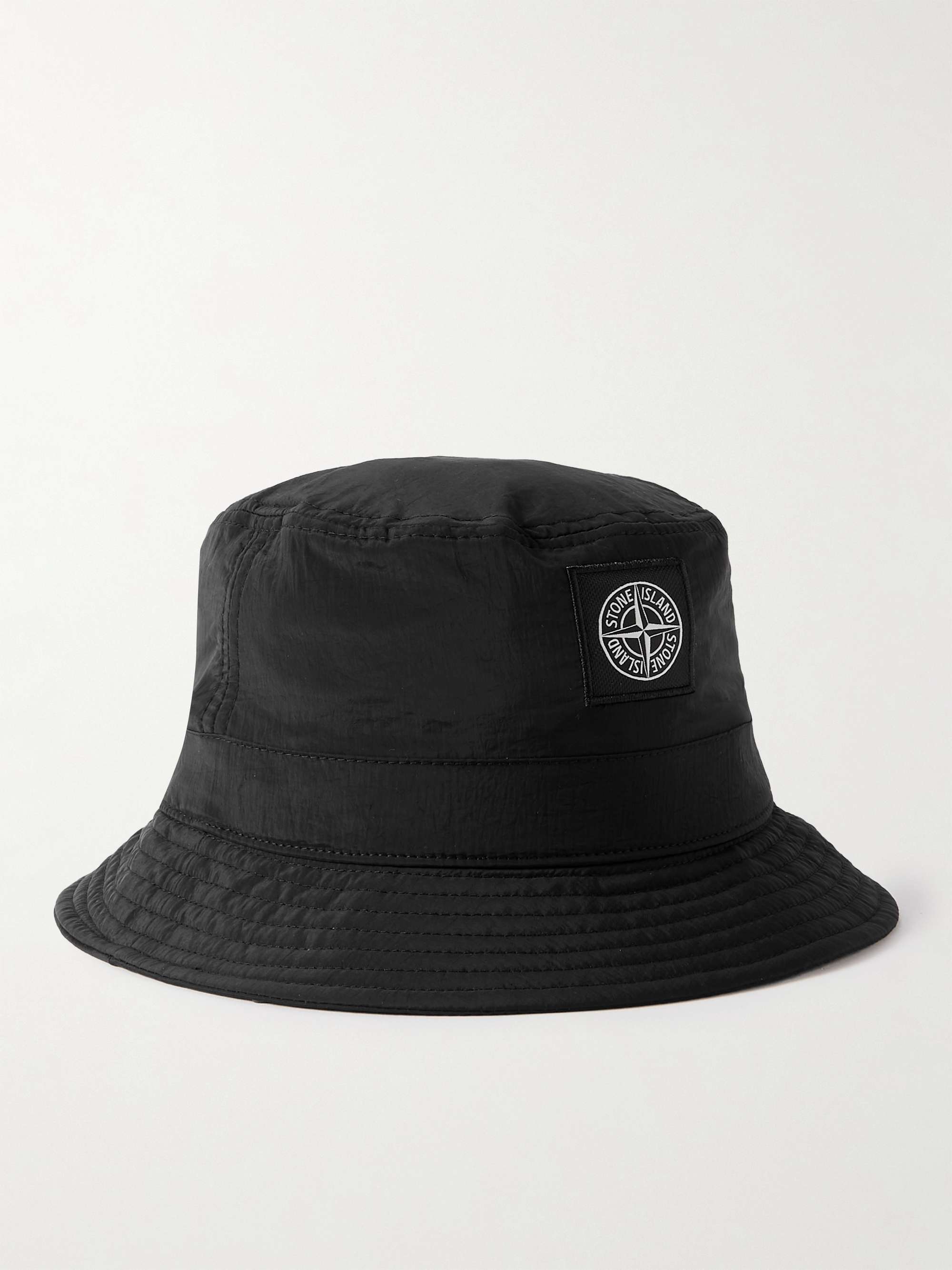 STONE ISLAND Logo-Appliquéd ECONYL® Nylon Metal Bucket Hat | MR PORTER
