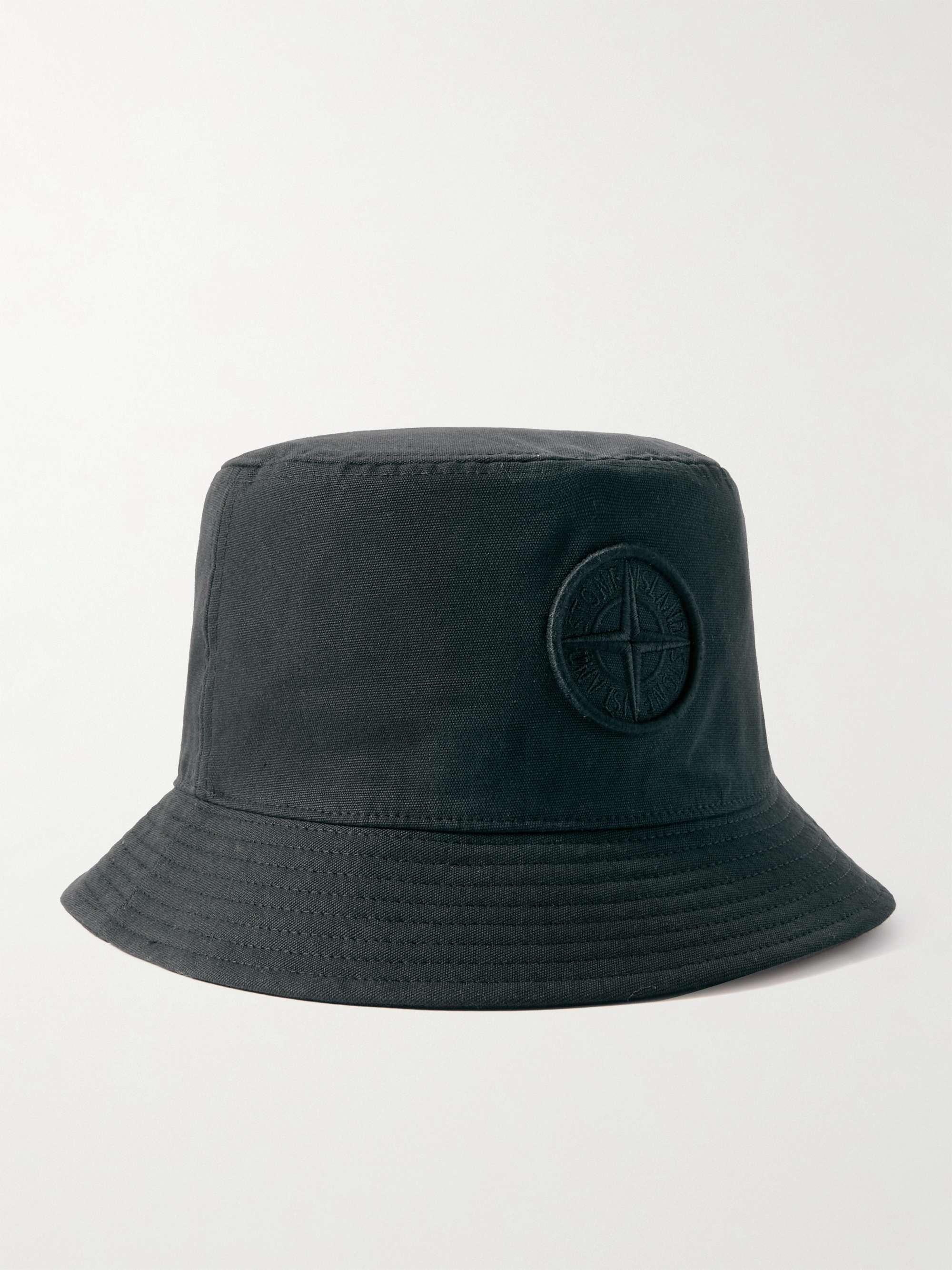 STONE ISLAND Logo-Appliquéd Cotton-Canvas Bucket Hat | MR PORTER