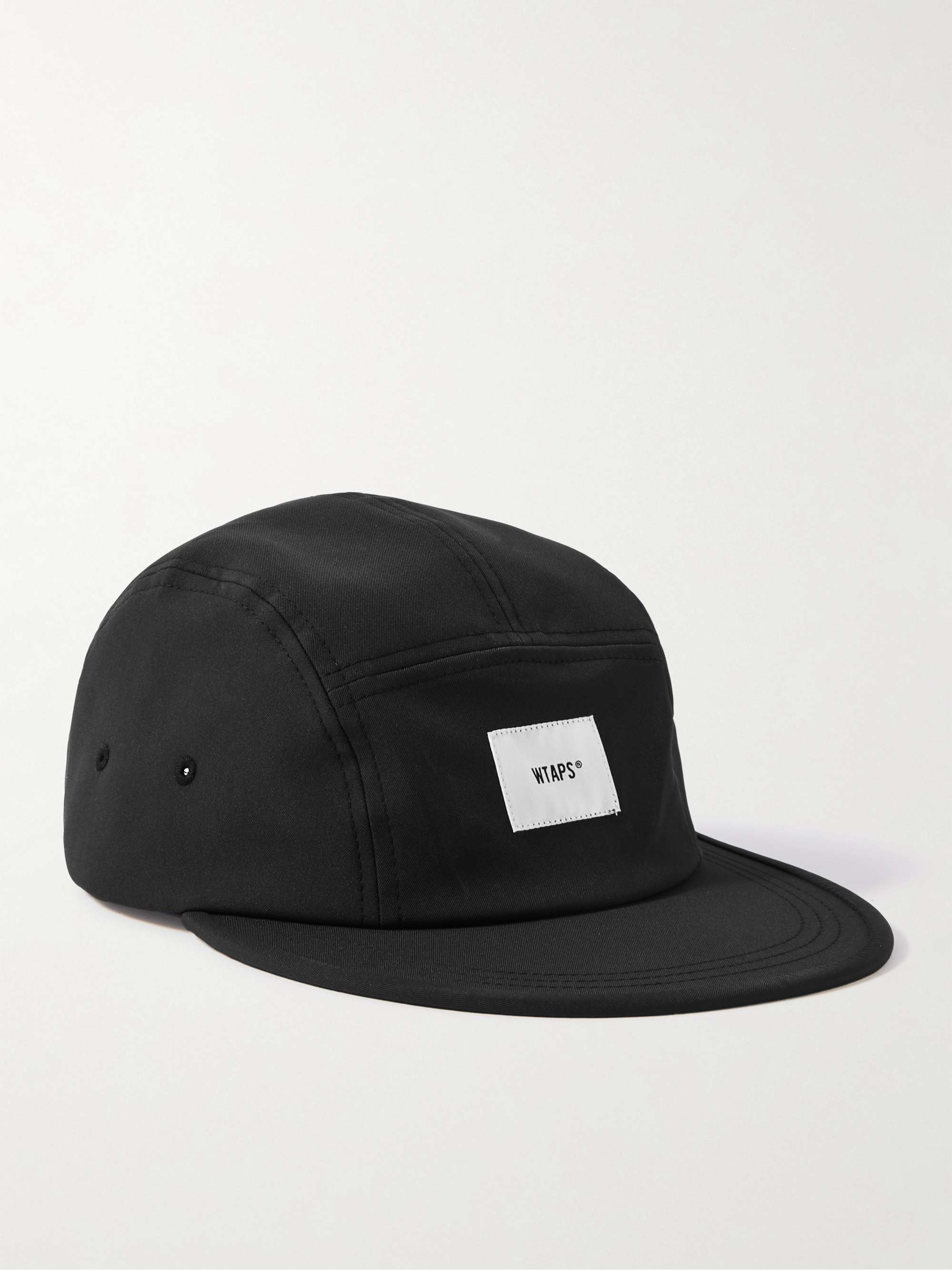 أسود قبعة بيسبول T-5 من تويل ™RE:NAPES مزيّنة برقعة شعار العلامة | WTAPS® |  MR PORTER