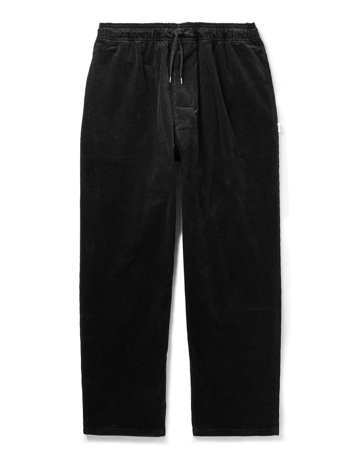 Wtaps Seagull 04 Straight-leg Washed-denim Drawstring Trousers In