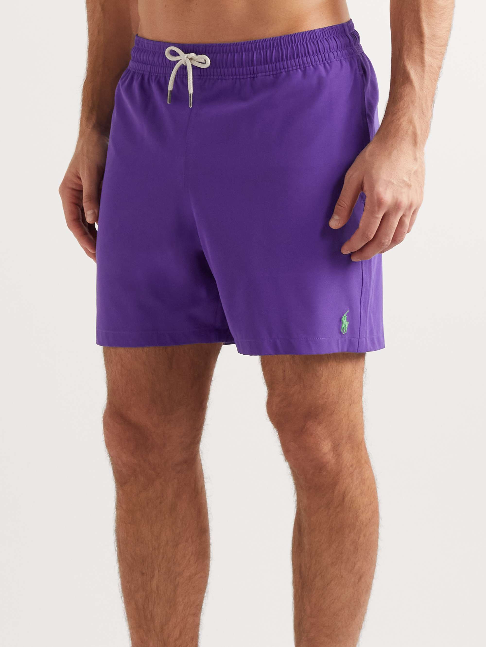 POLO RALPH LAUREN Traveler Straight-Leg Mid-Length Recycled Swim Shorts |  MR PORTER