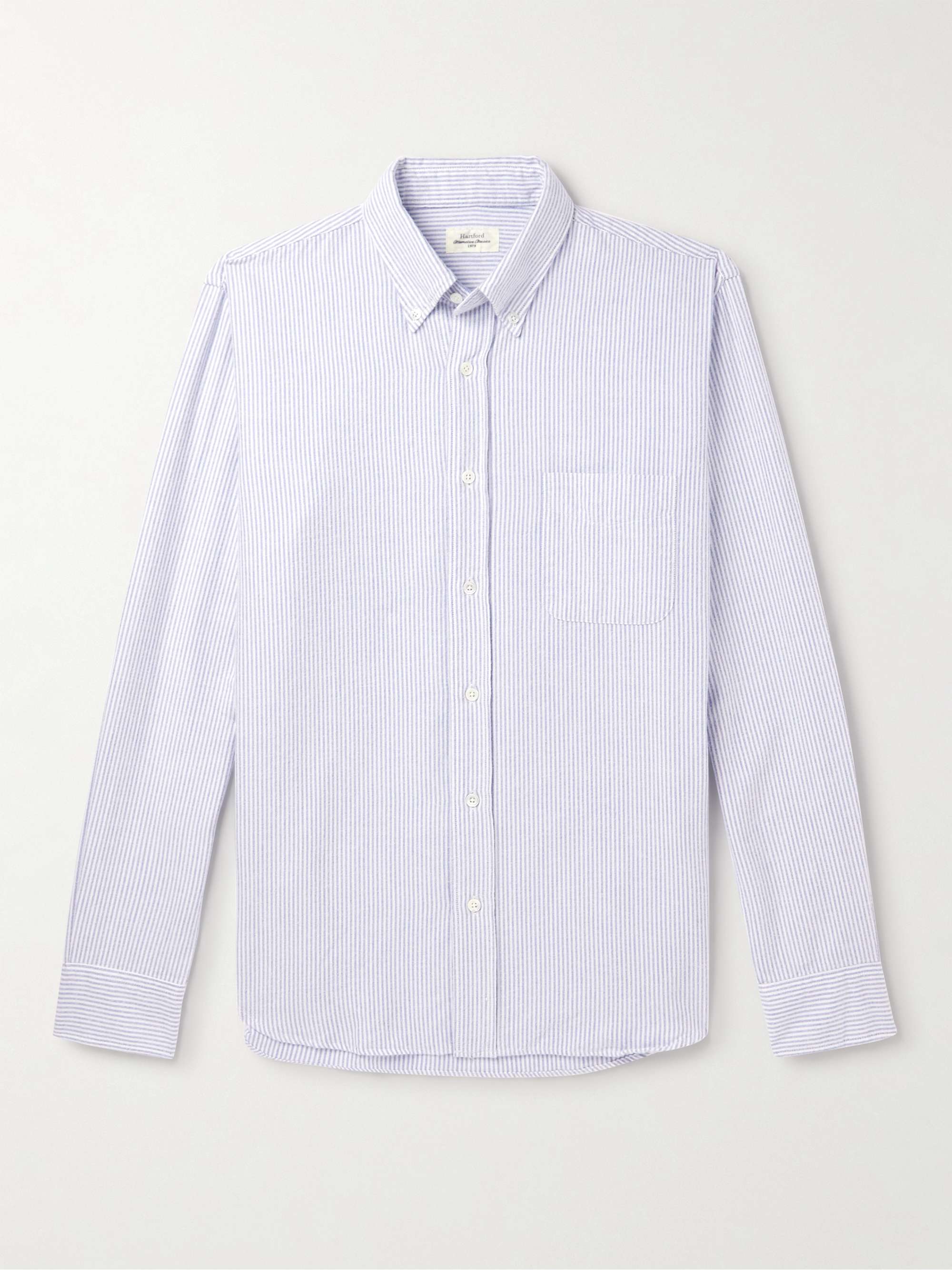 HARTFORD Striped Button-Down Collar Cotton Oxford Shirt for Men | MR PORTER