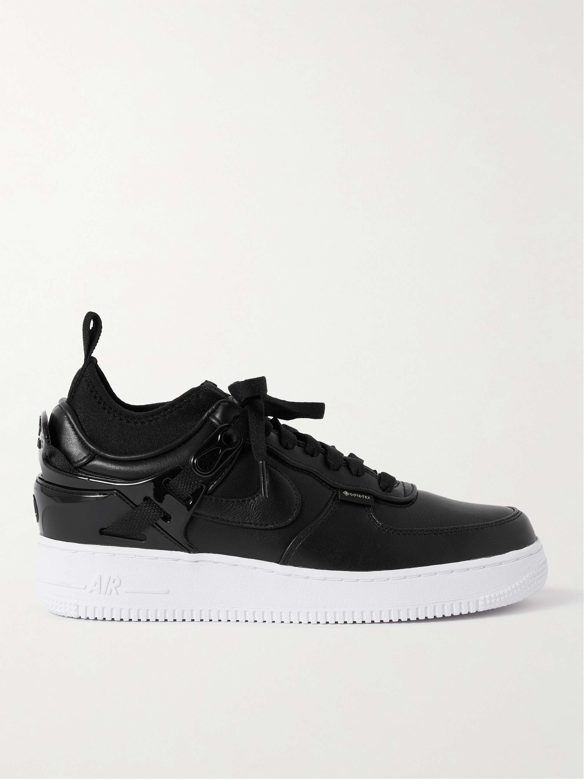 NIKE + Undercover Air Force 1 Rubber-Trimmed Leather Sneakers | MR PORTER