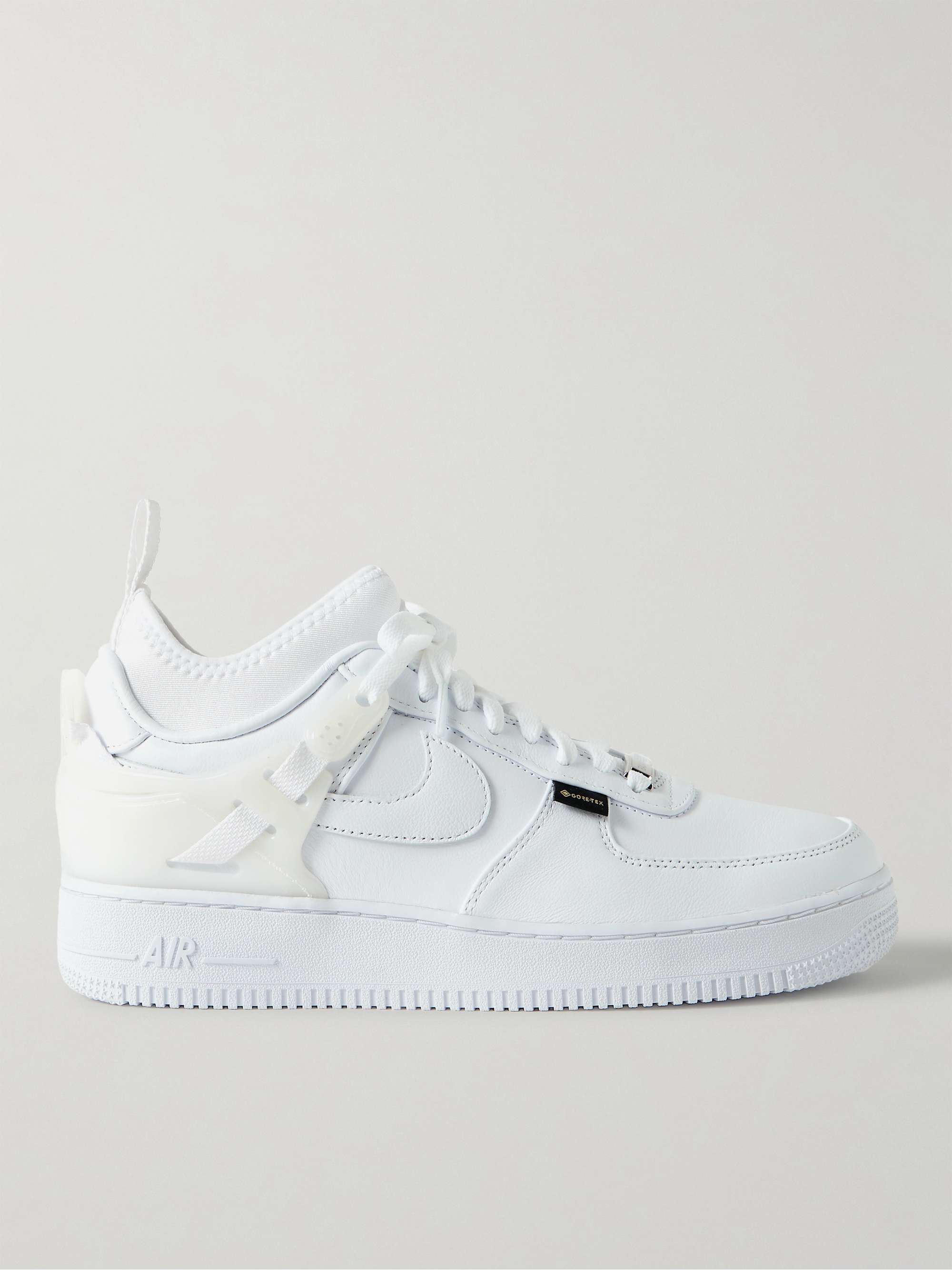 NIKE + Undercover Air Force 1 Rubber-Trimmed Leather Sneakers | MR PORTER