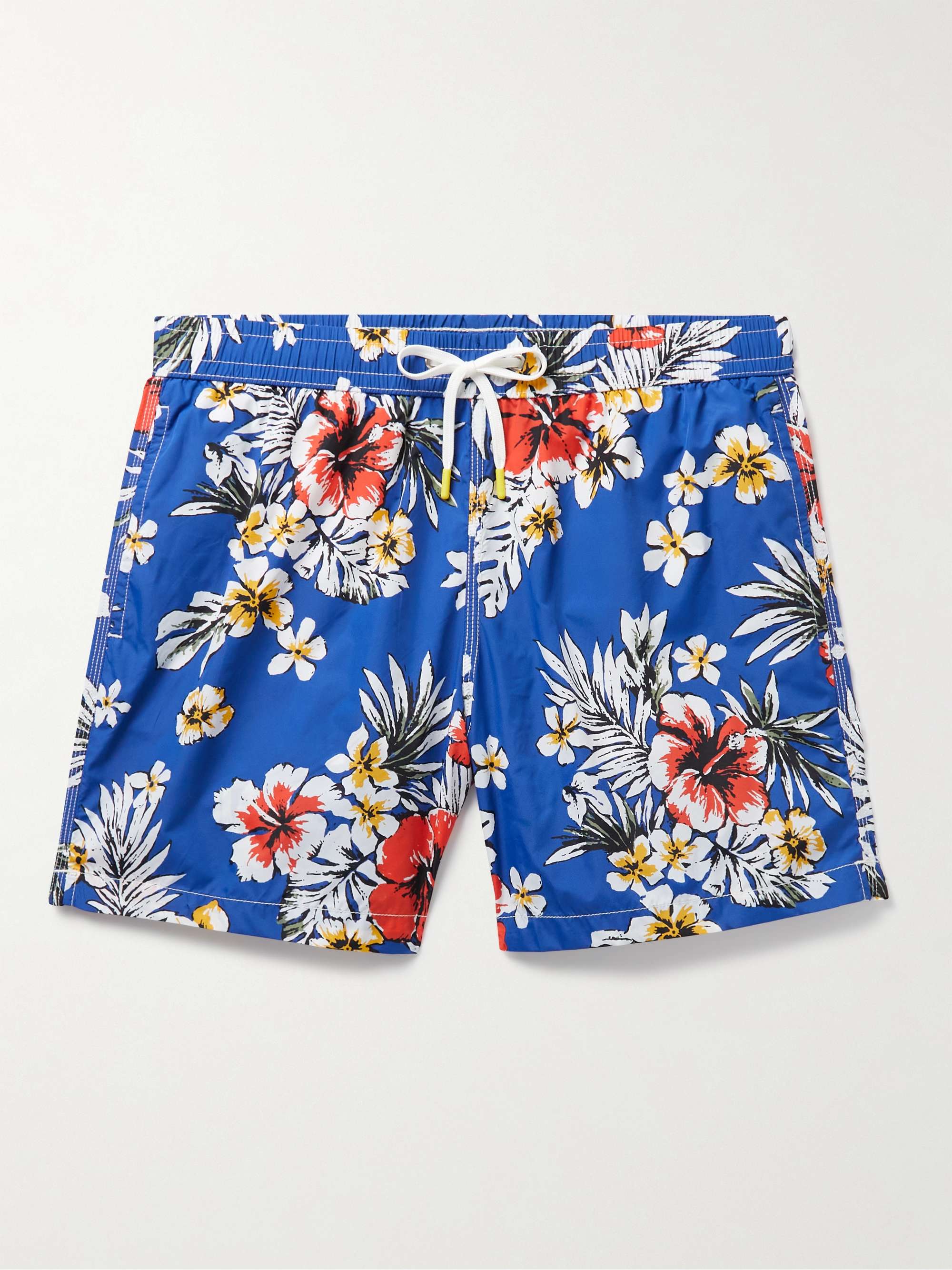 HARTFORD Slim-Fit Mid-Length Floral-Print Swim Shorts for Men | MR PORTER