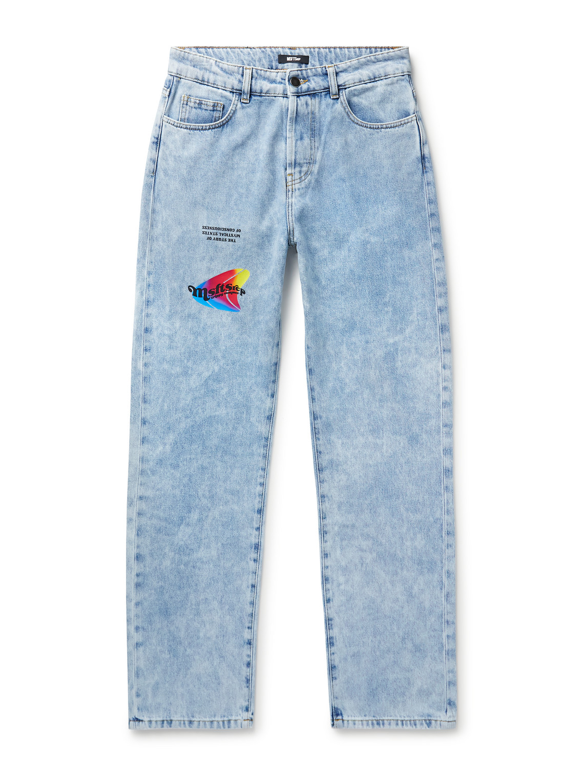 Msftsrep Straight-leg Logo-print Jeans In Blue | ModeSens