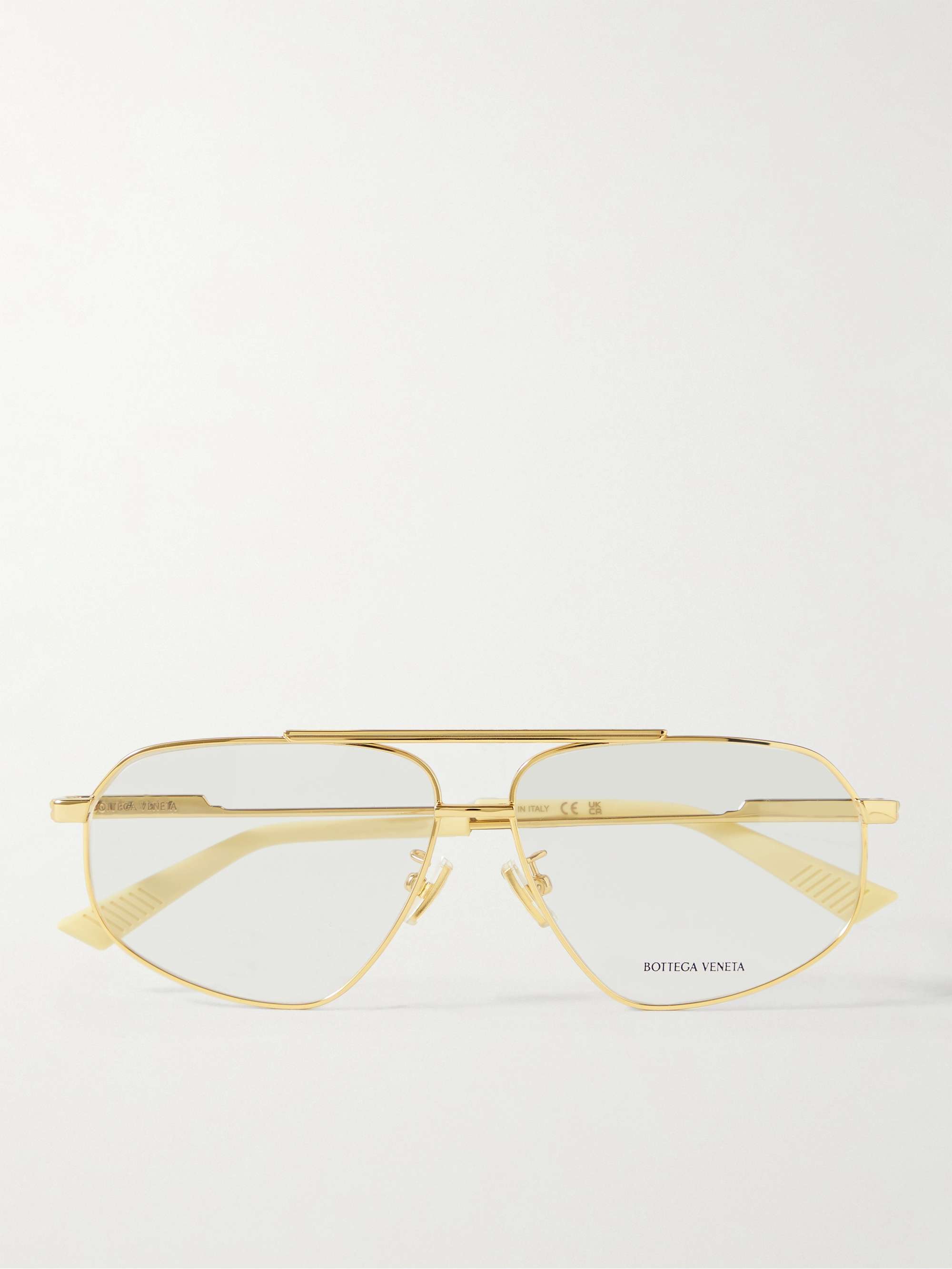 BOTTEGA VENETA EYEWEAR Aviator-Style Gold-Tone Optical Glasses for Men | MR  PORTER