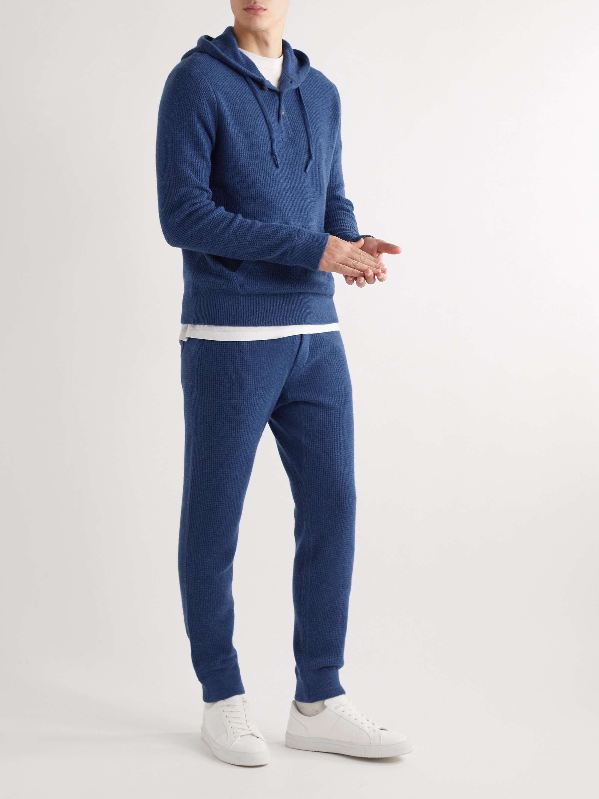 POLO RALPH LAUREN Tapered Waffle-Knit Cashmere Sweatpants for Men | MR  PORTER