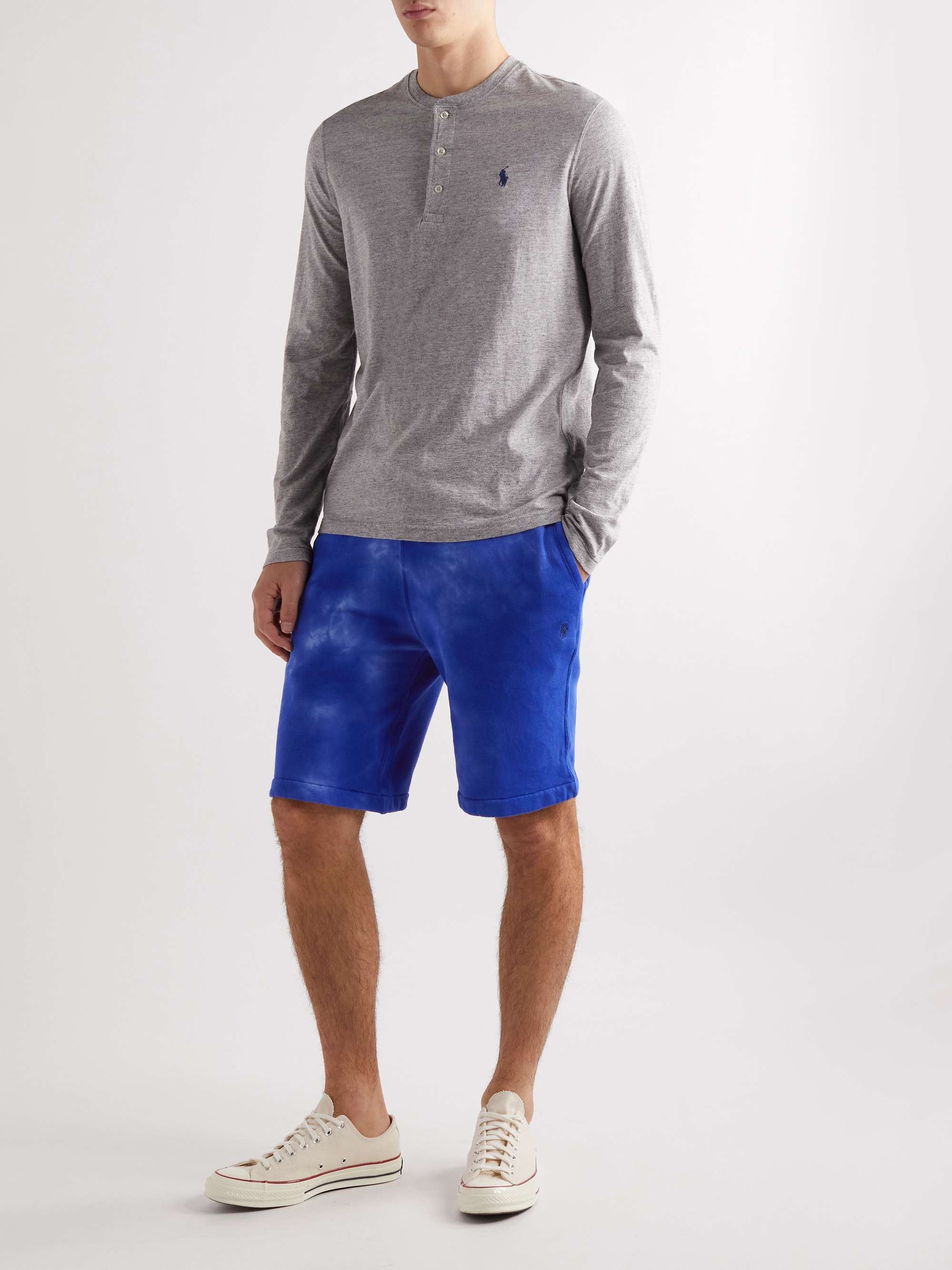 Blue Printed Cotton-Blend Jersey Shorts | POLO RALPH LAUREN | MR PORTER