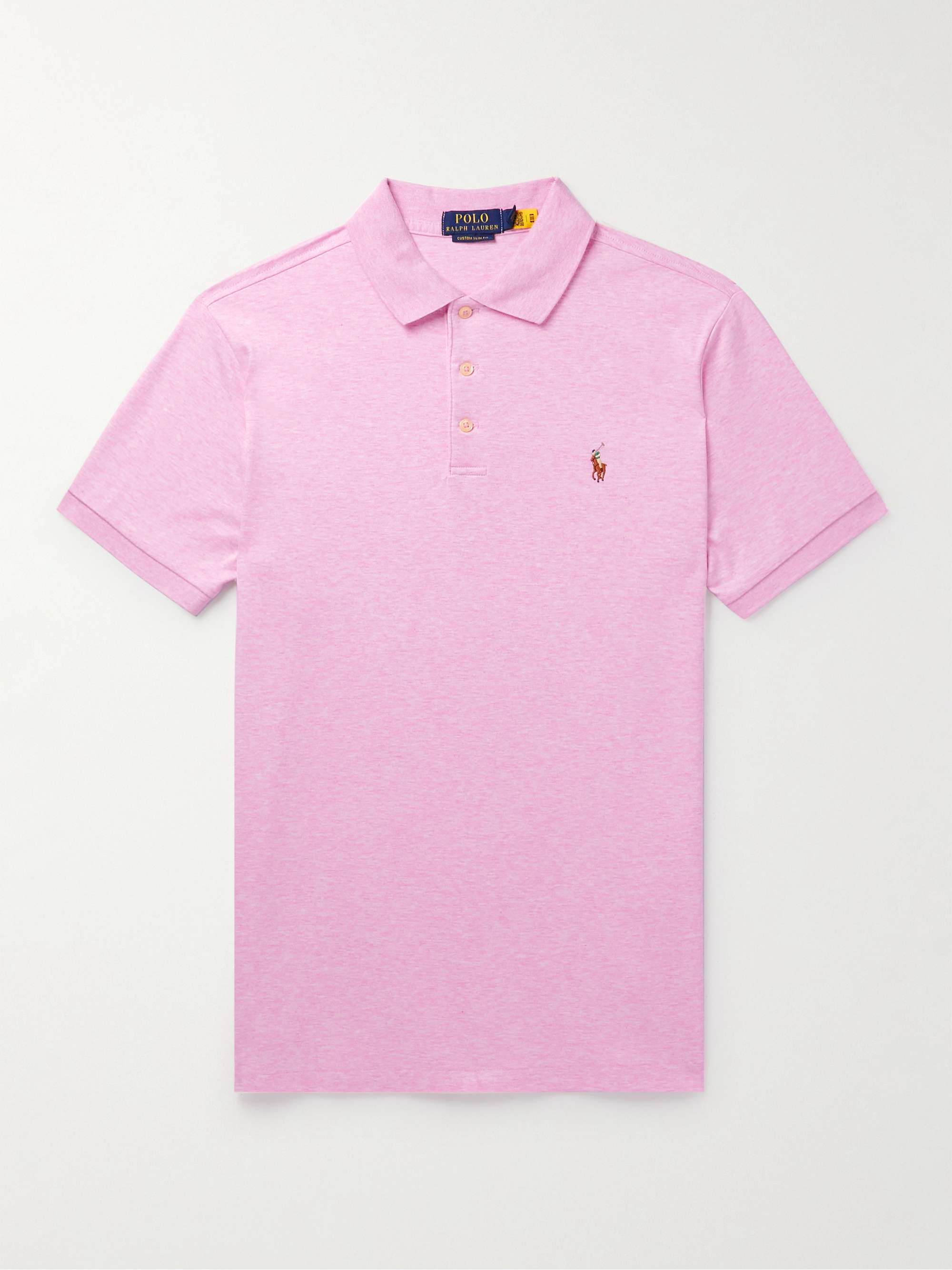 POLO RALPH LAUREN Logo-Embroidered Cotton-Jersey Polo Shirt for Men ...