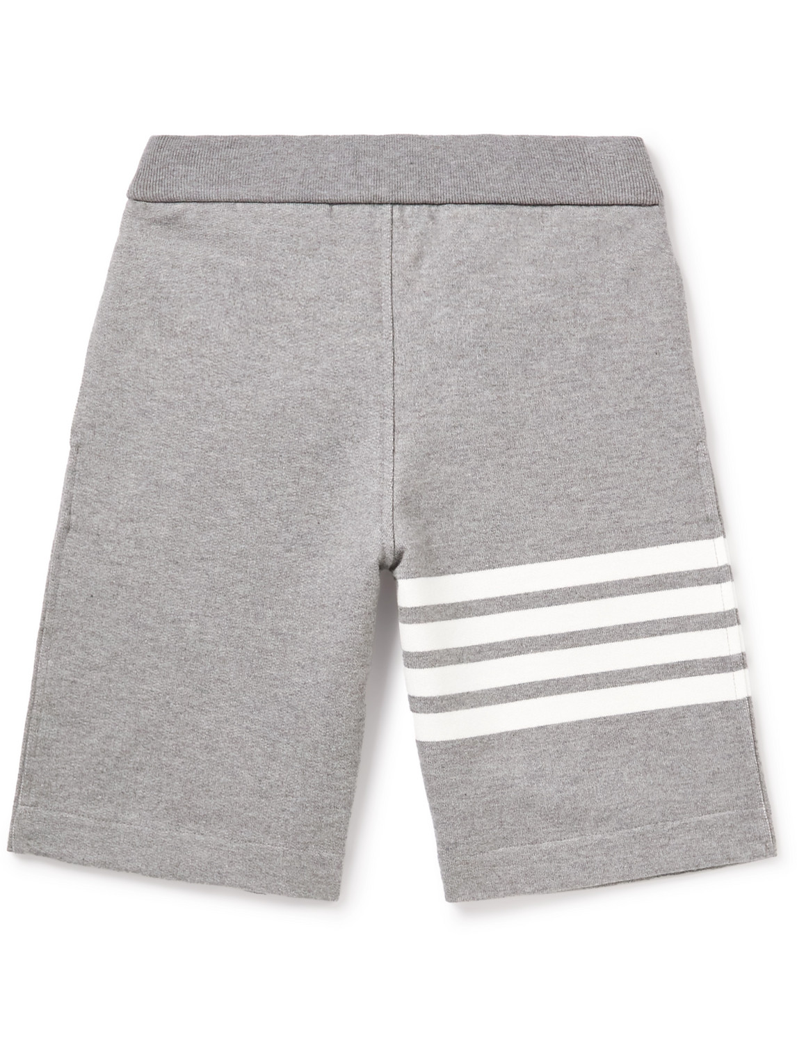 THOM BROWNE STRIPED COTTON-JERSEY SHORTS