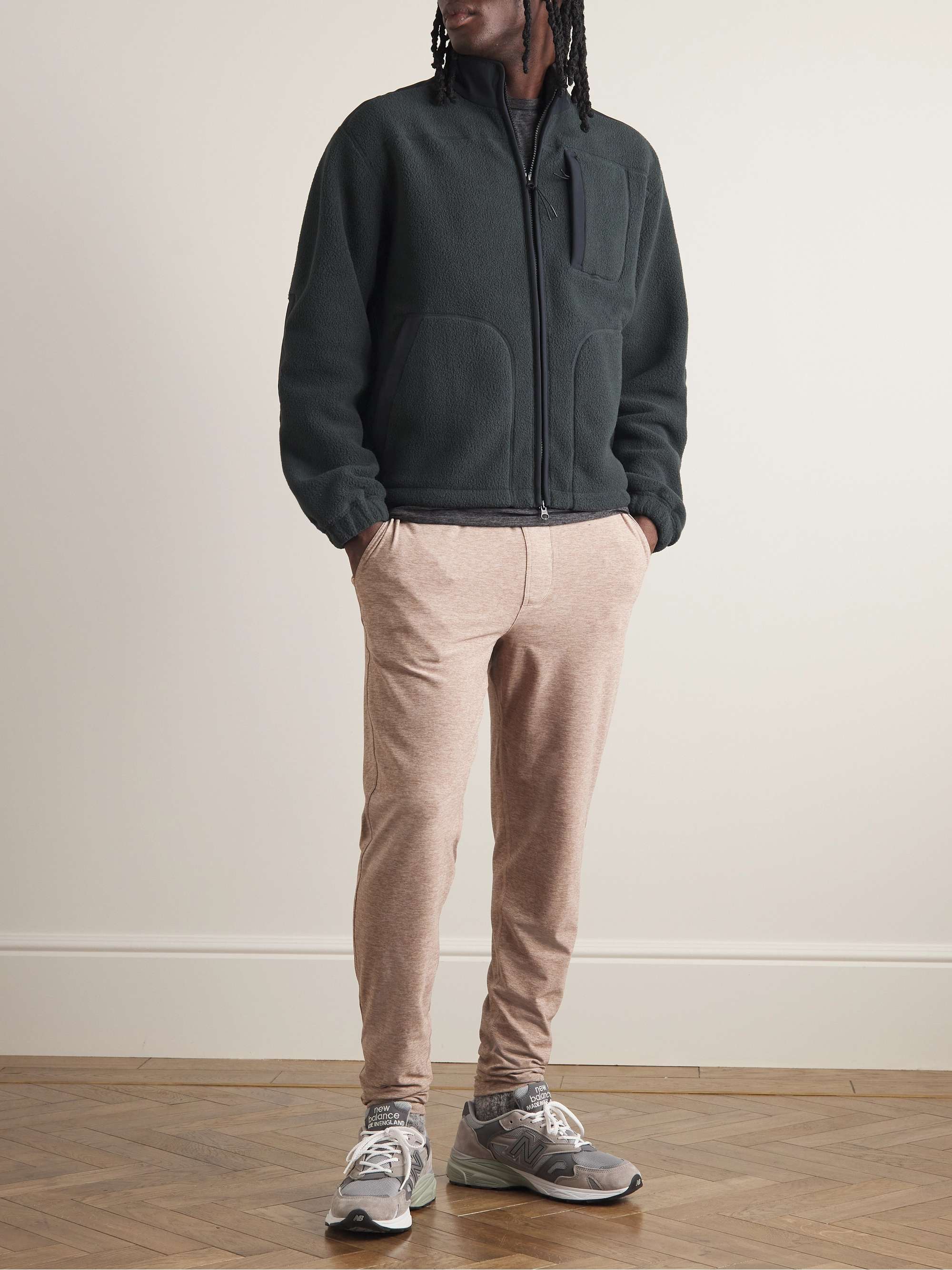 OUTDOOR VOICES Panelled Recycled-Fleece and Stretch-Nylon Zip-Up Jacket |  MR PORTER