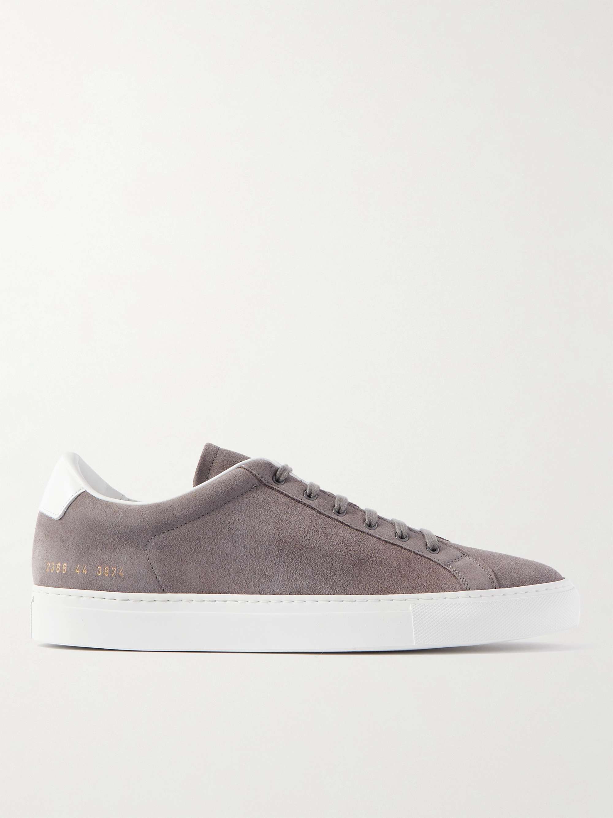 COMMON PROJECTS Retro Low Leather-Trimmed Suede Sneakers MR PORTER