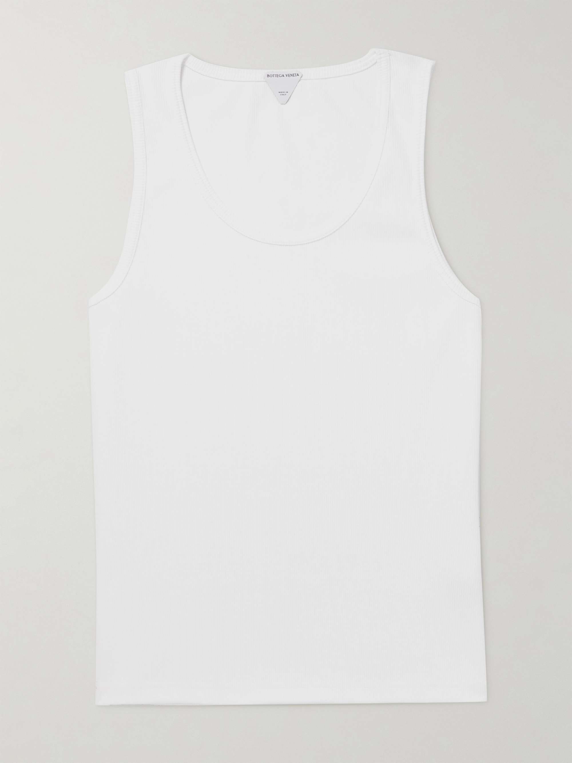 Ribbed Cotton-Blend Tank Top