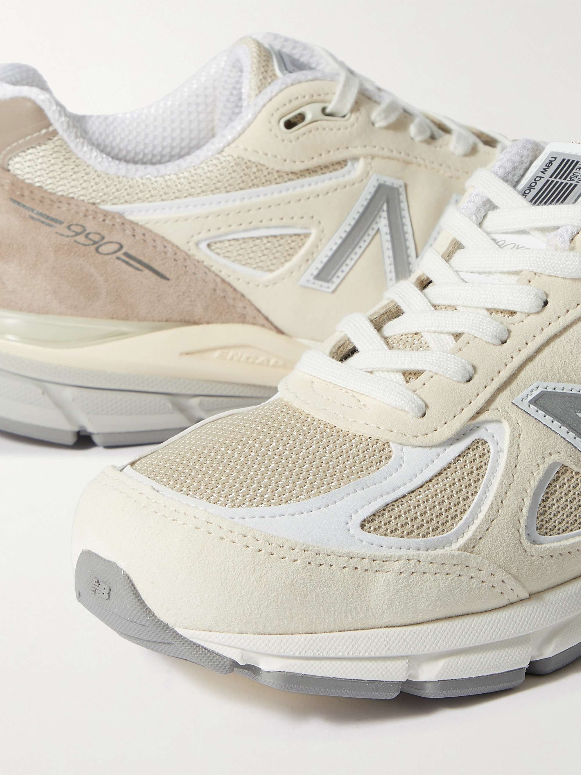 NEW BALANCE 990v4 Suede and Mesh Sneakers for Men | MR PORTER