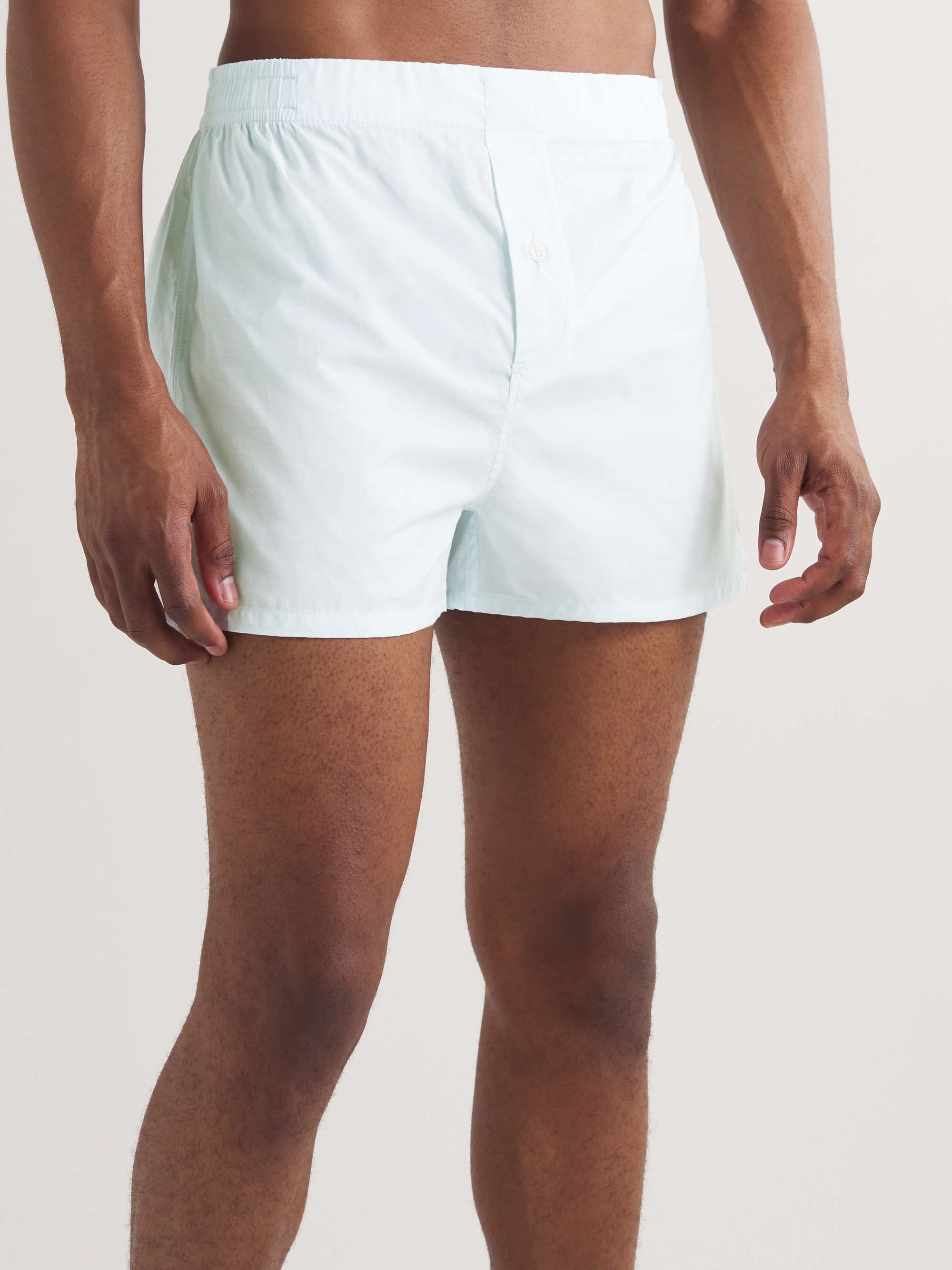 HAMILTON AND HARE Three-Pack Cotton and Silk-Blend Boxer Shorts for Men |  MR PORTER