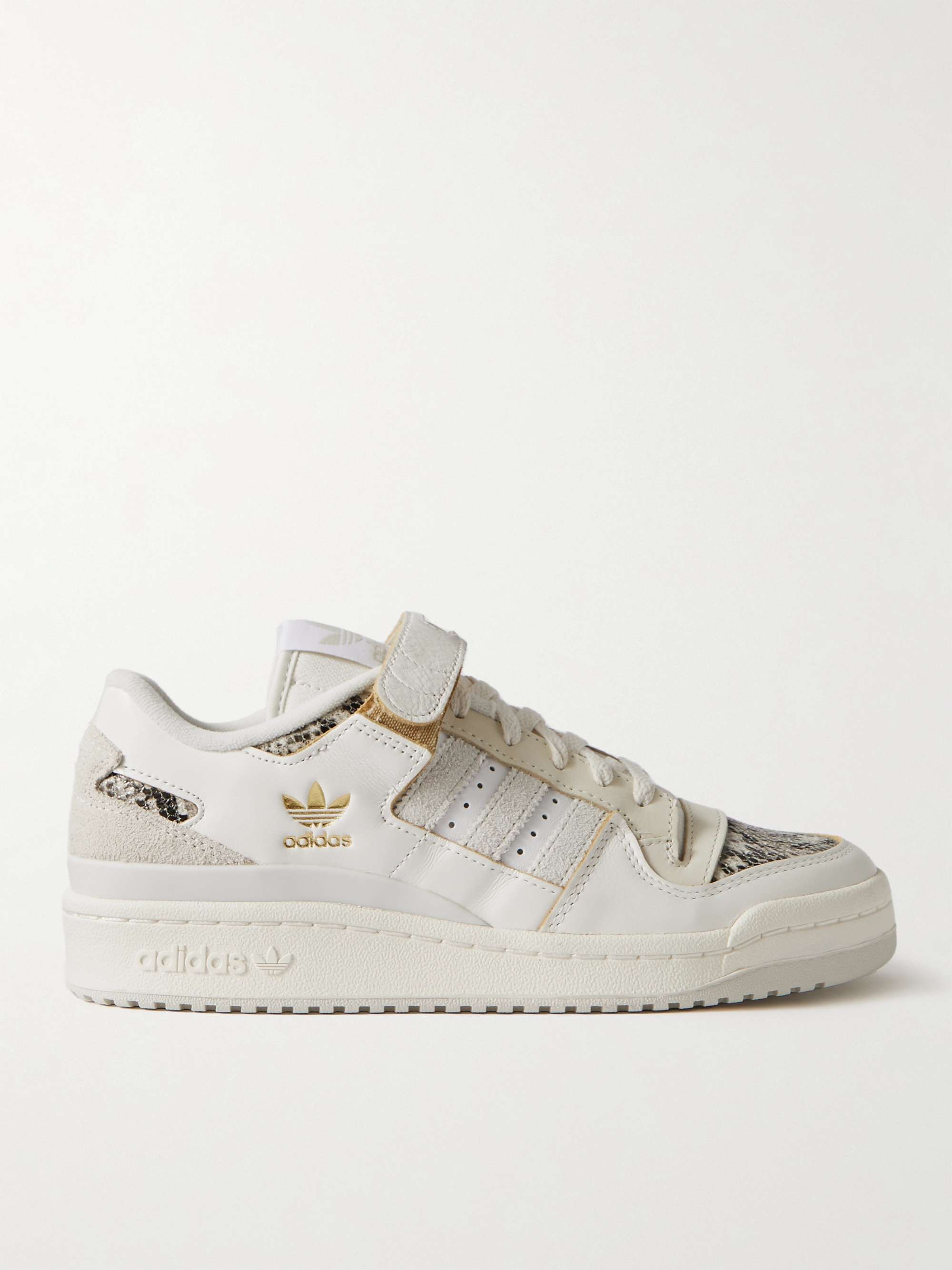 ADIDAS ORIGINALS 84 Low and Nubuck-Trimmed Full-Grain and Snake-Effect Leather Sneakers for Men | MR PORTER