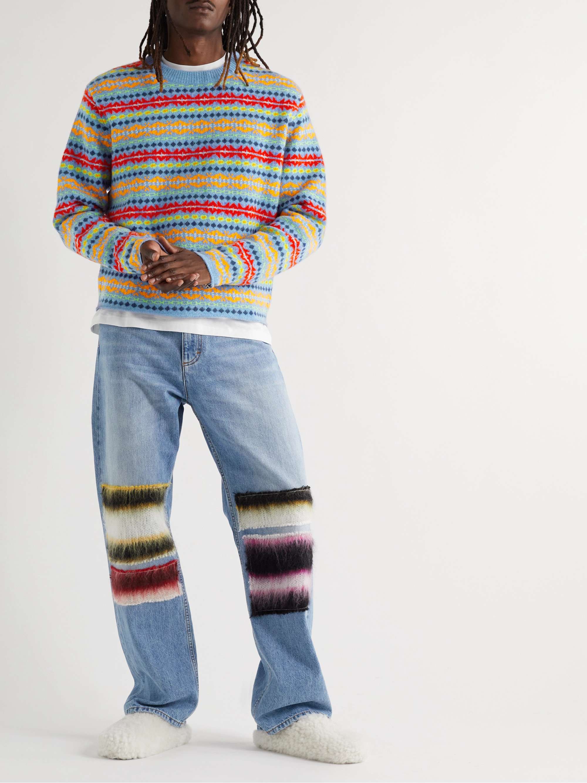 THE ELDER STATESMAN Fair Isle Cashmere Sweater for Men | MR PORTER