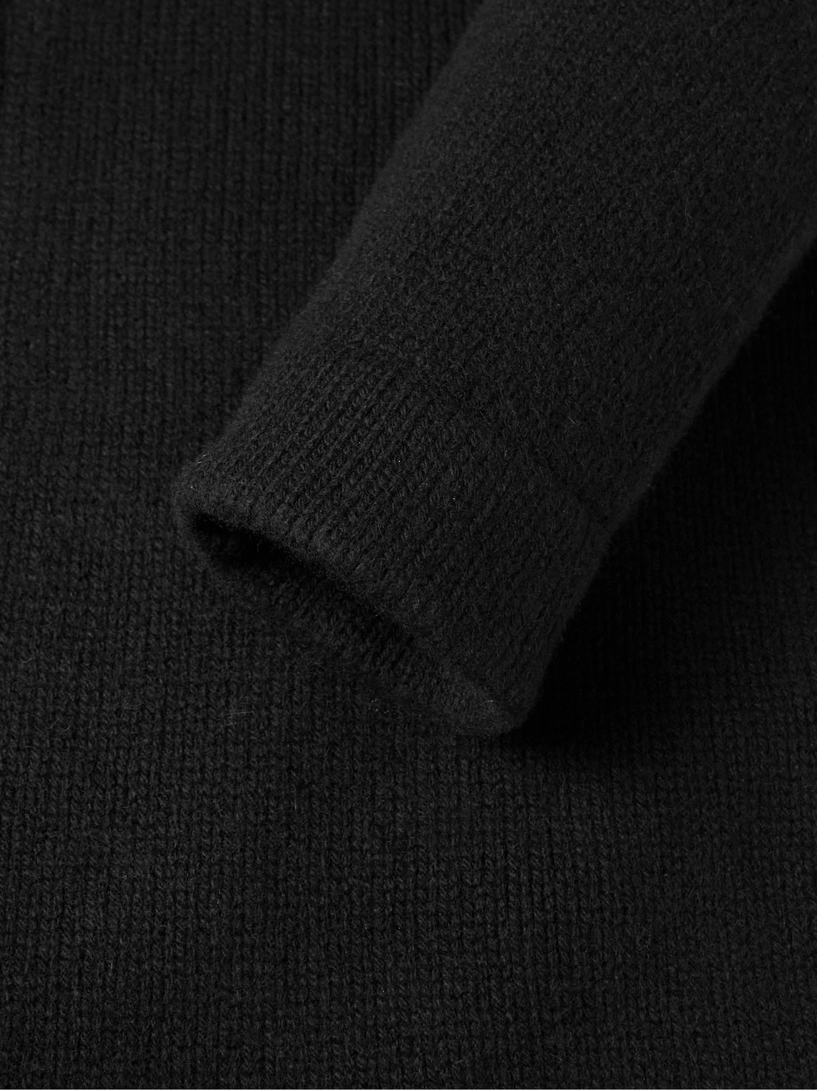 Shop The Elder Statesman Cashmere Zip-up Sweater In Black