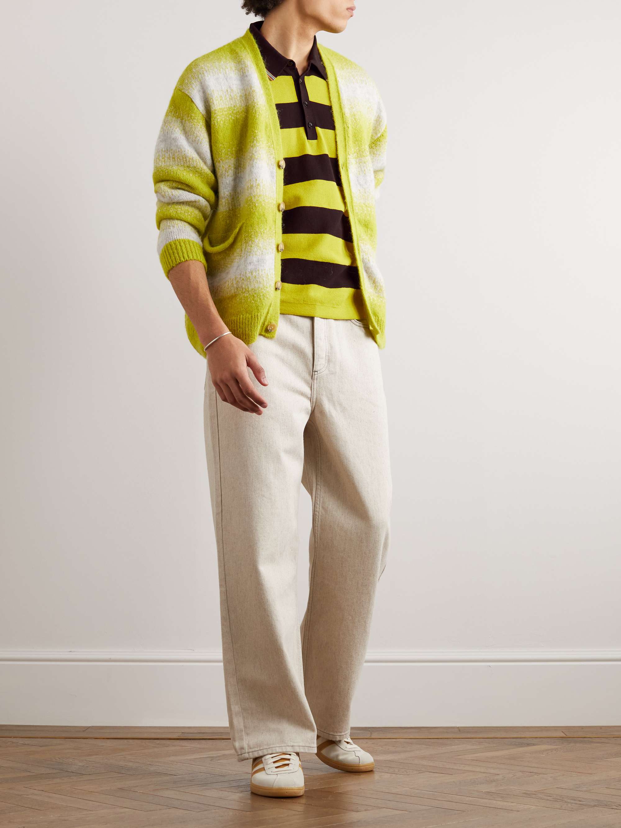 POP TRADING COMPANY + Paul Smith Slim-Fit Striped Cotton Polo Shirt for Men  | MR PORTER