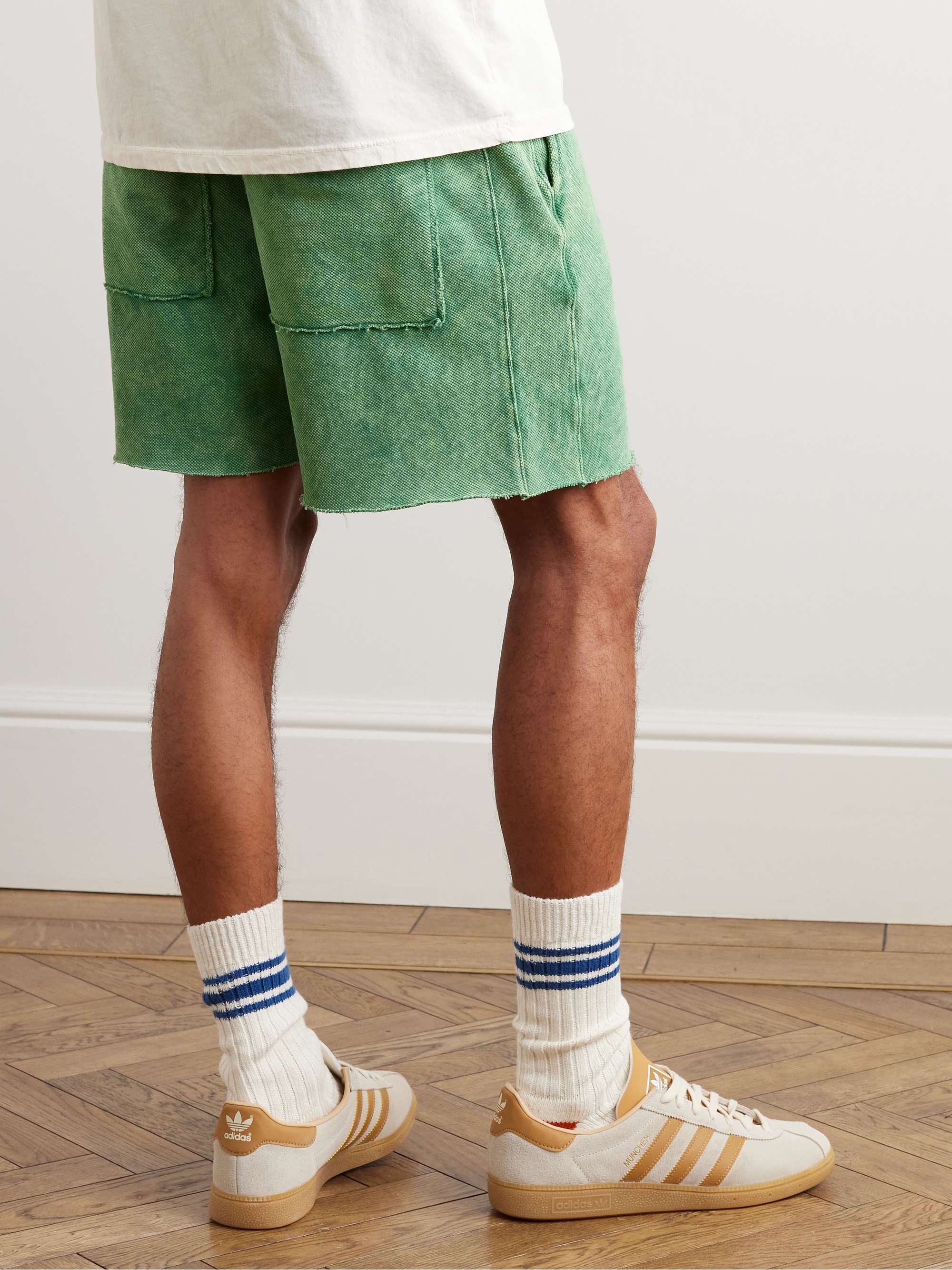 LES TIEN Cotton-Jersey Piqué Drawstring Shorts for Men | MR PORTER