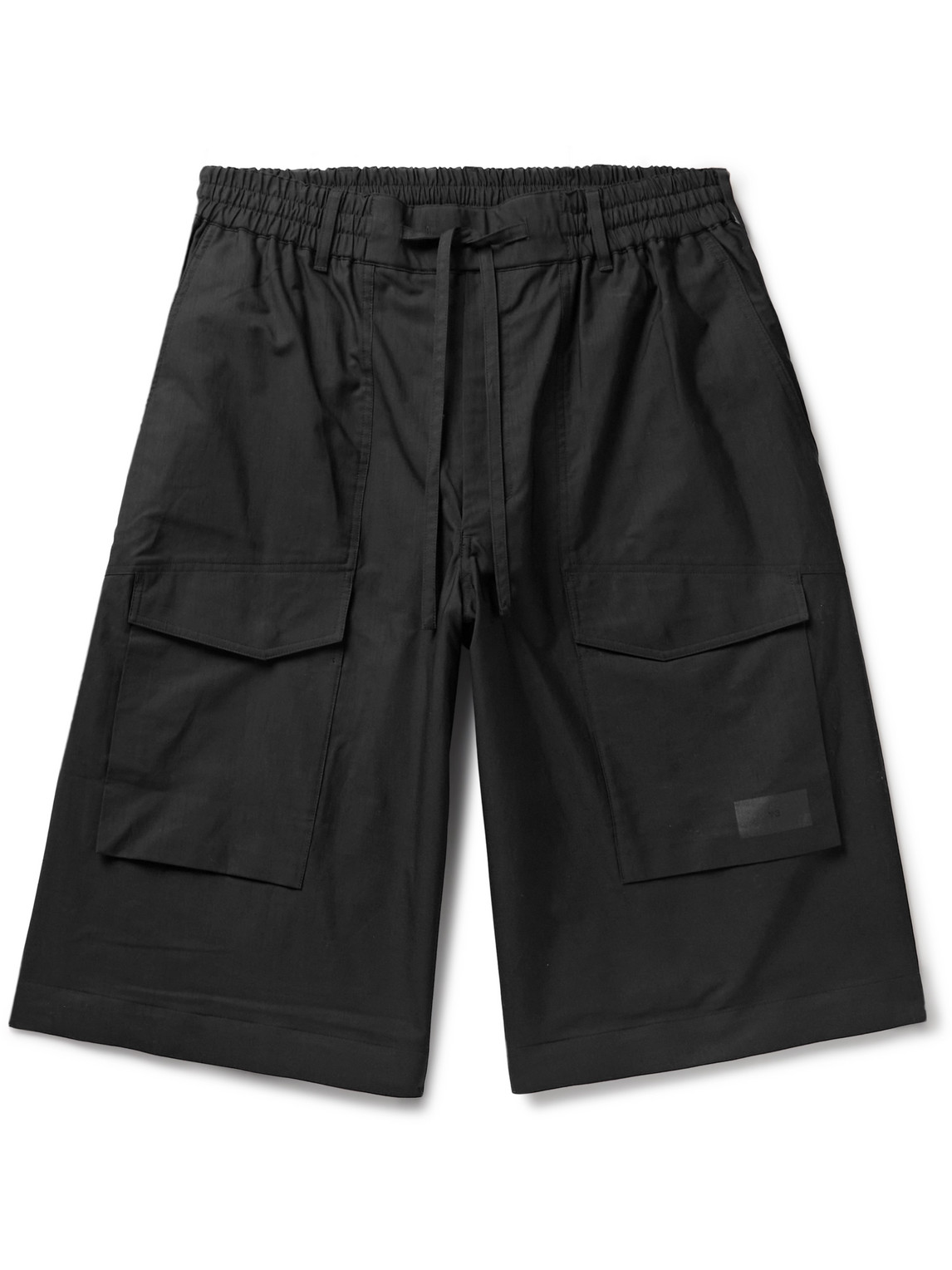 Y-3 - Wide-Leg Cotton-Blend Drawstring Cargo Shorts - Men - Black - XS for  Men