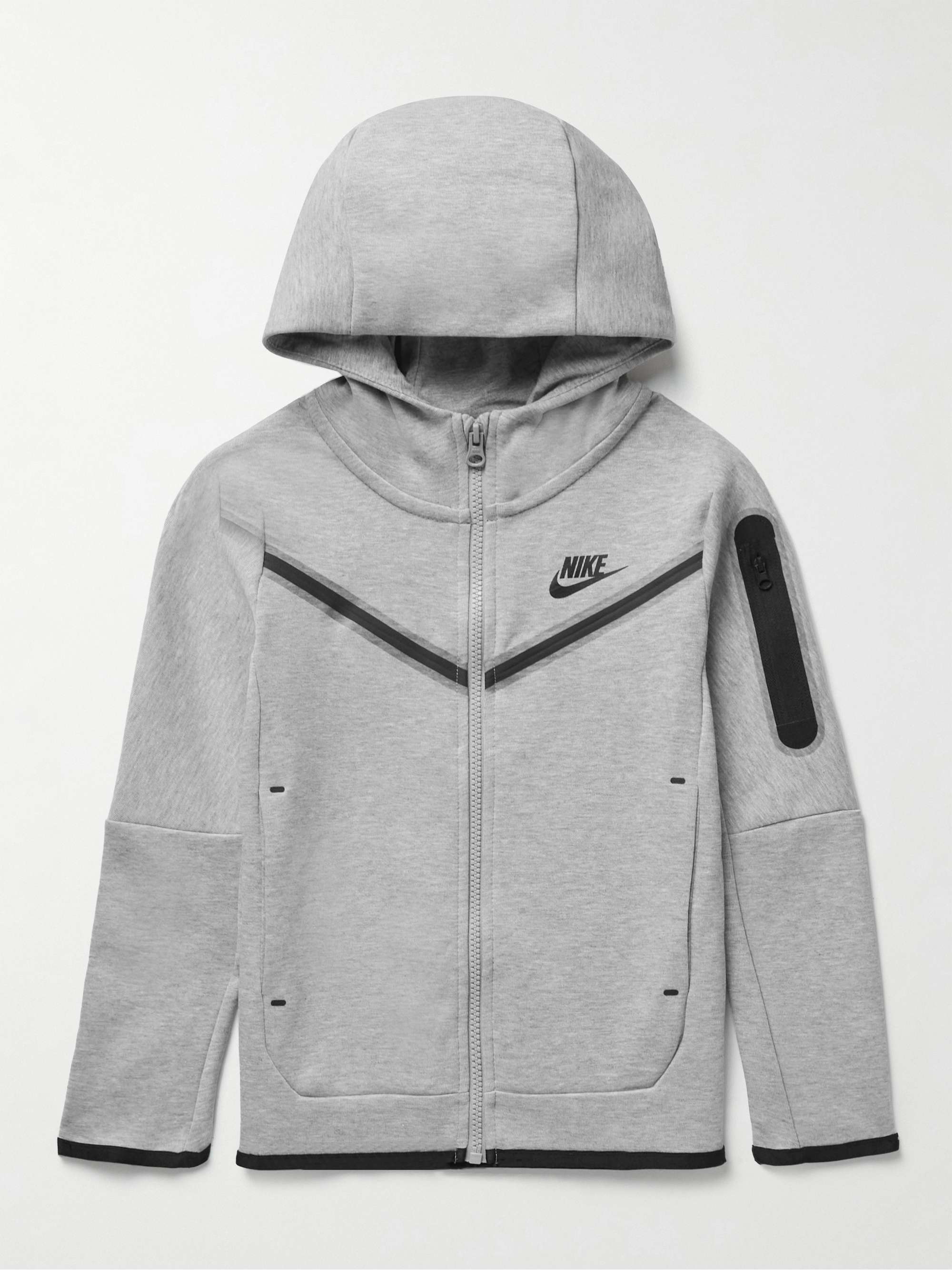 NIKE KIDSWEAR Sportswear Logo-Print Cotton-Blend Tech Fleece Zip-Up Hoodie  for Men | MR PORTER