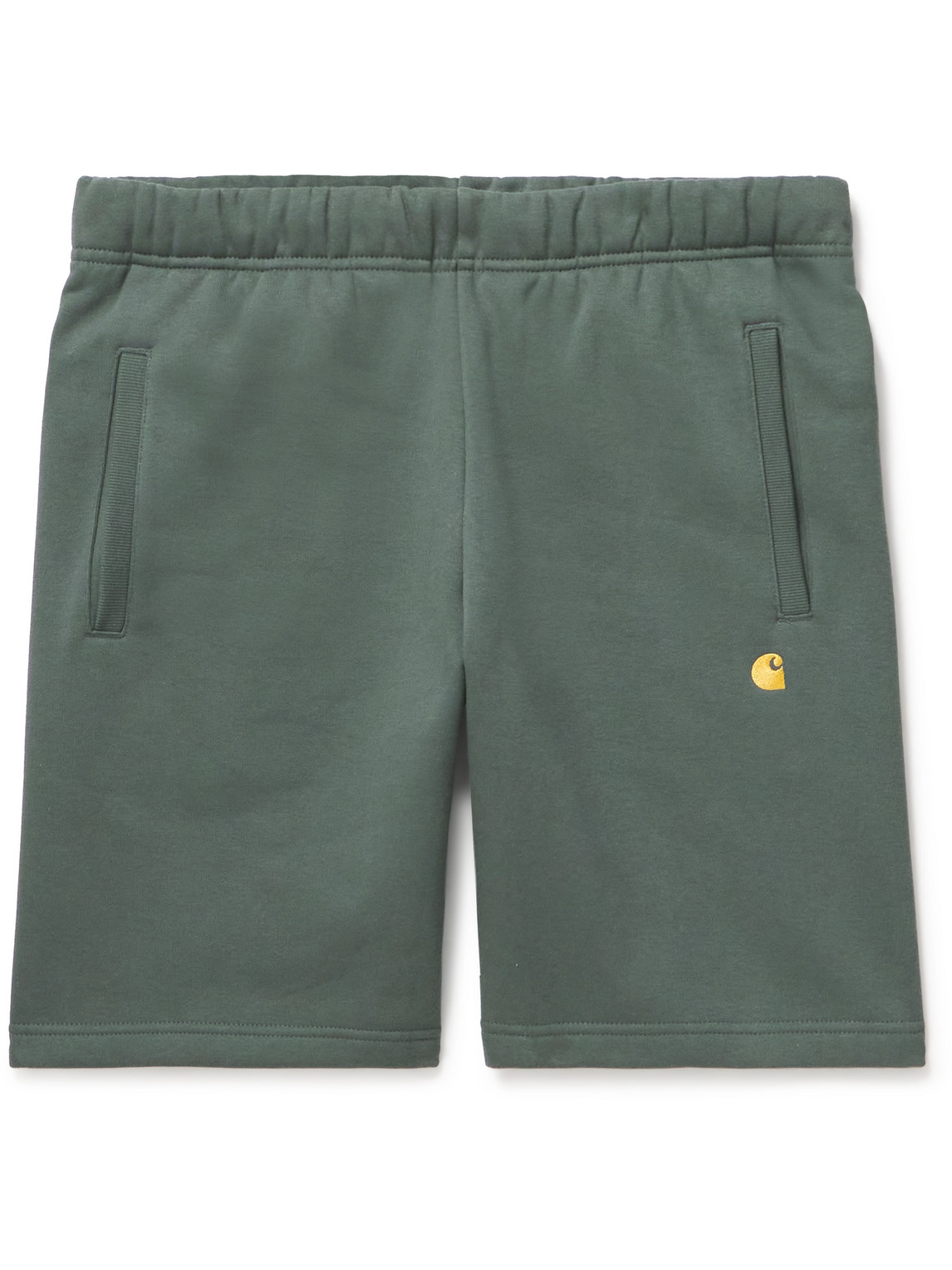 Carhartt Chase Sweat Shorts In Khaki-green | ModeSens