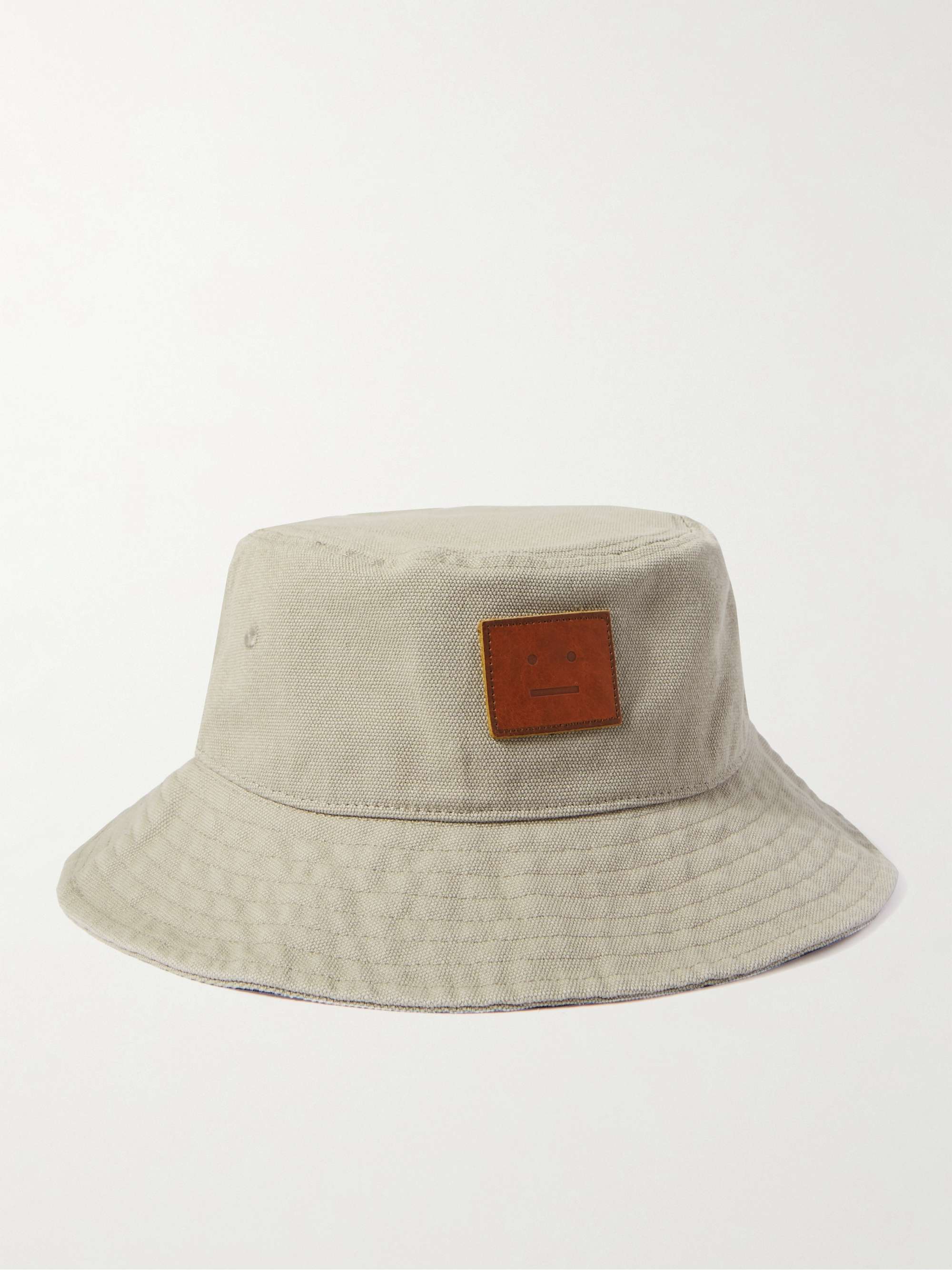 ACNE STUDIOS Logo-Appliquéd Cotton-Canvas Bucket Hat for Men | MR PORTER
